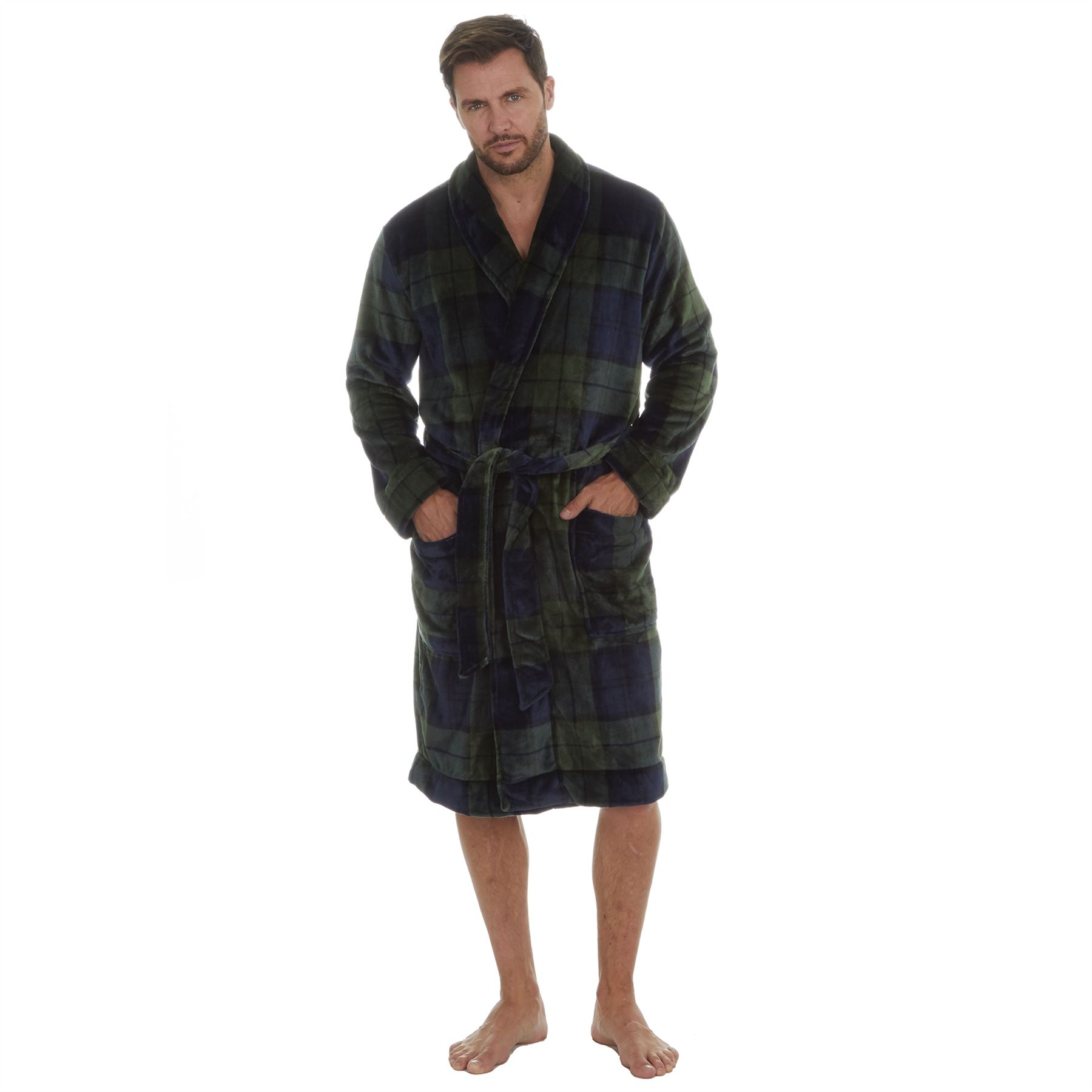 Vestido de lana de lujo para hombre súper suave manga larga cálido abrigo para casa - Imagen 16 de 22