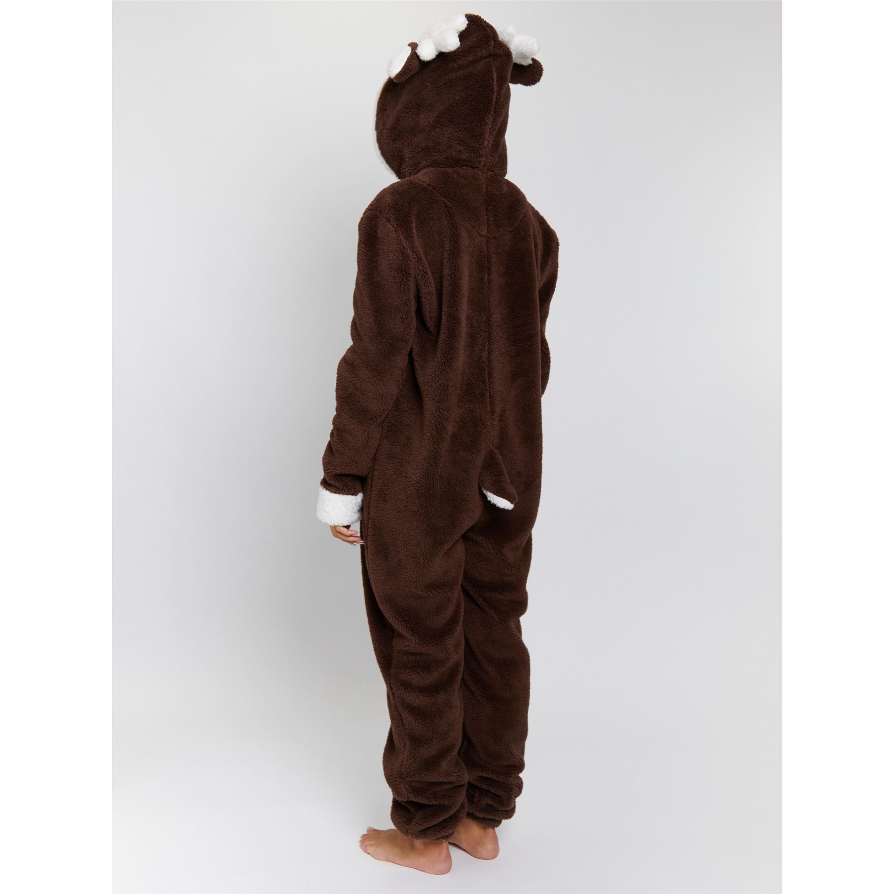 Ladies/Womens/Girls Fleece All In One Pyjamas Outfit Costume Hood Size 6-22 - Picture 53 of 215