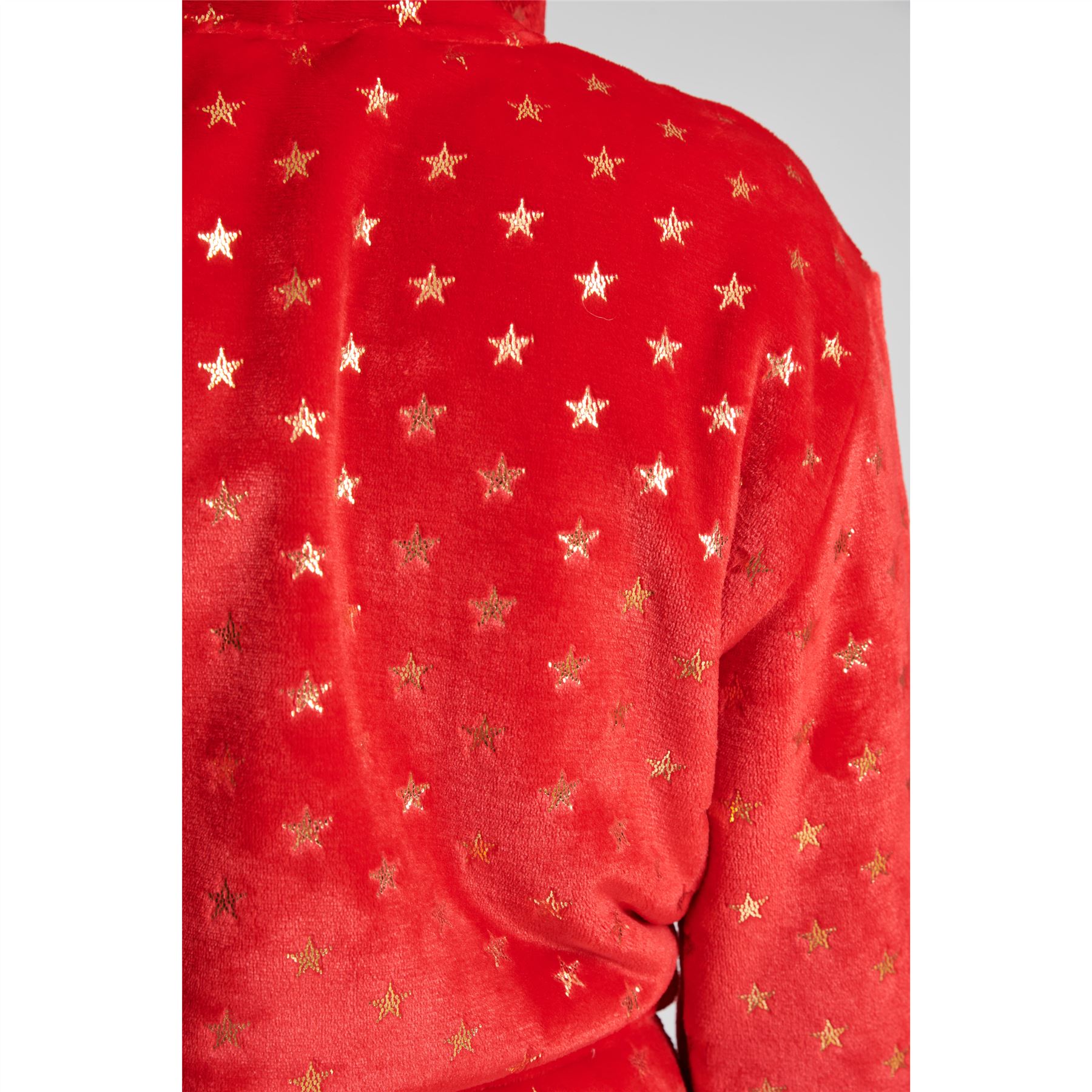 Ladies Super Soft Hooded Fleece Robe Dressing Gown - Picture 66 of 75