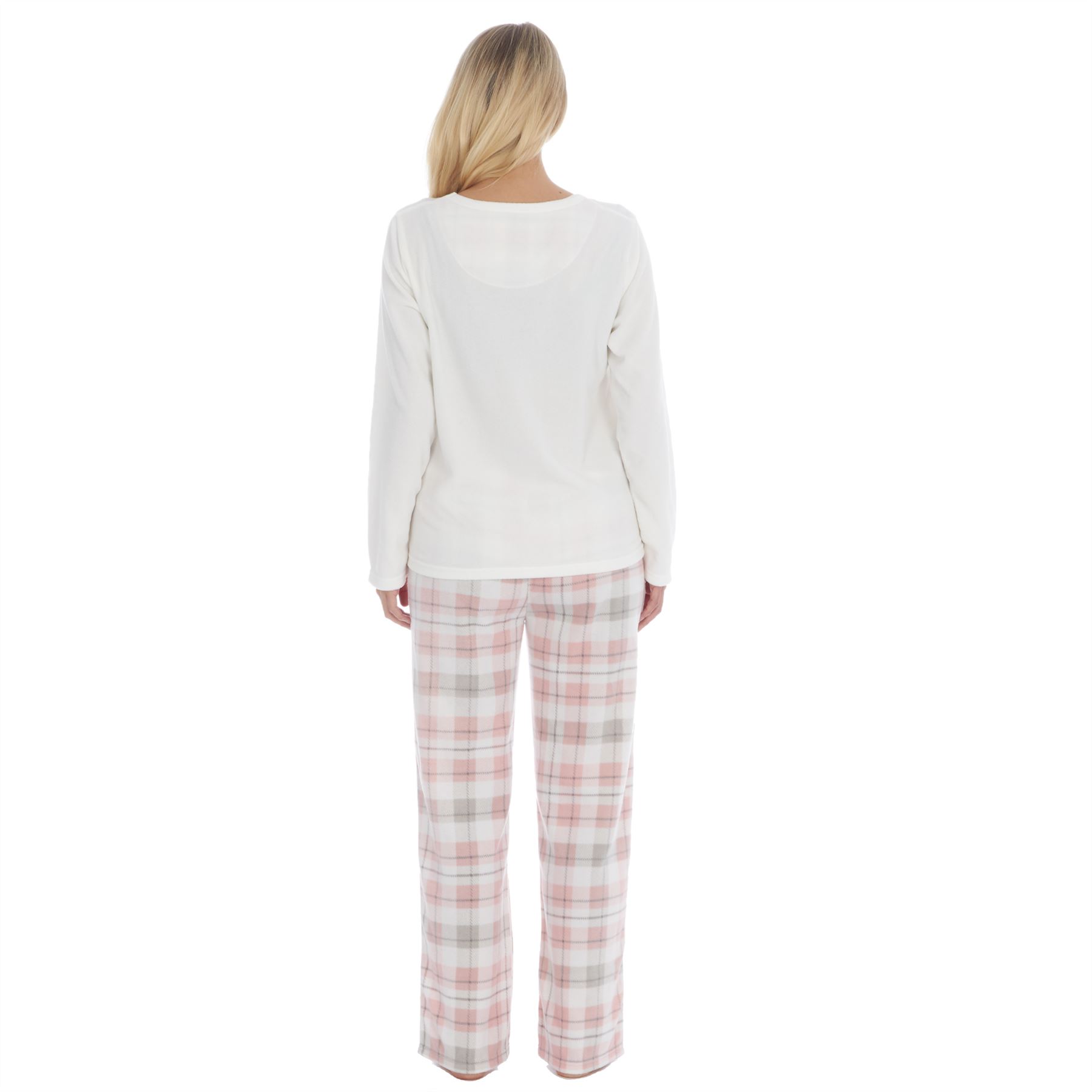 Womens/Ladies Fleece Thermal Pyjamas Pyjama PJs Winter Nightwear Set