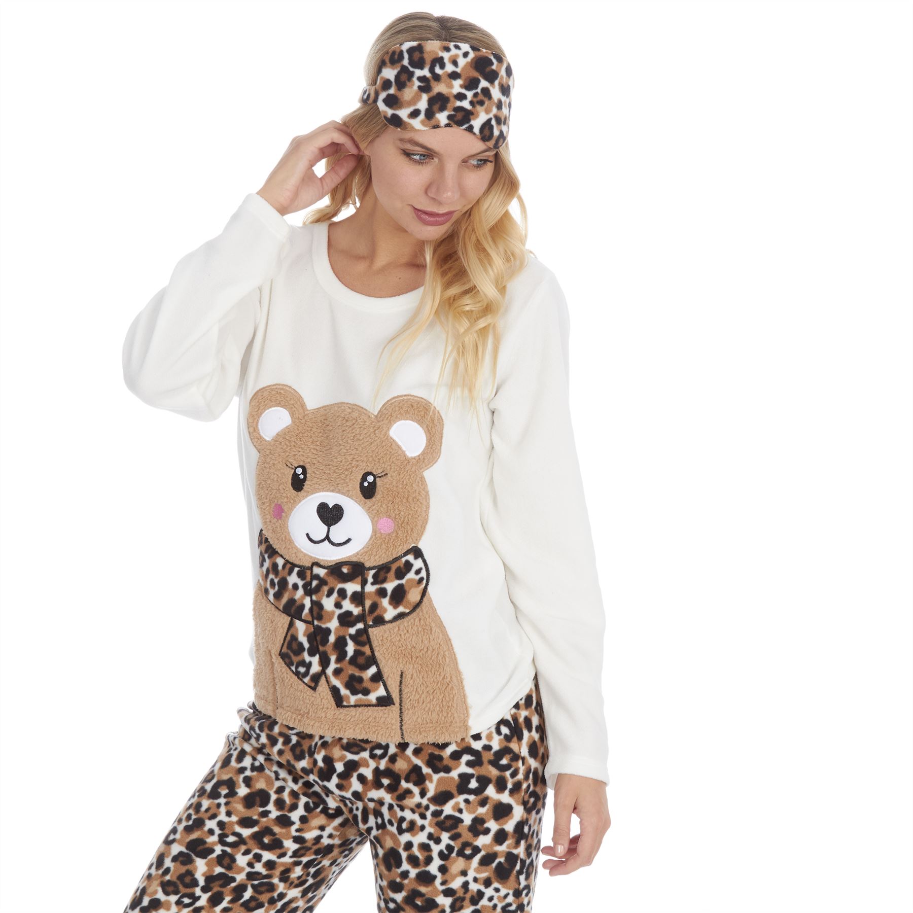 Womens/Ladies Fleece Thermal Pyjamas Pyjama PJs Winter Nightwear Set Size 8-22 | eBay