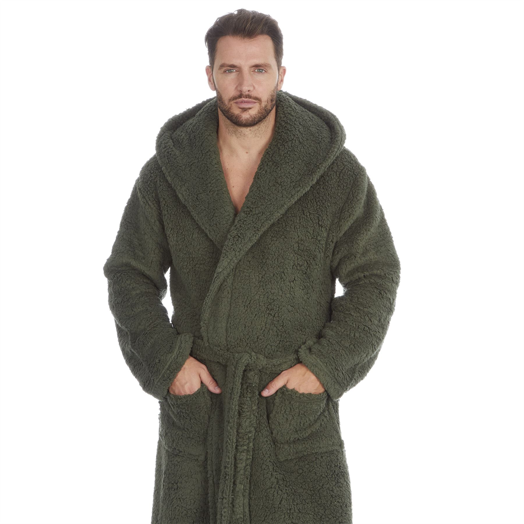 Para Hombres Cálido Vestido de Lanza Grueso Invierno Adultos Borg Vestido de Vestir M-XXL - Imagen 26 de 26