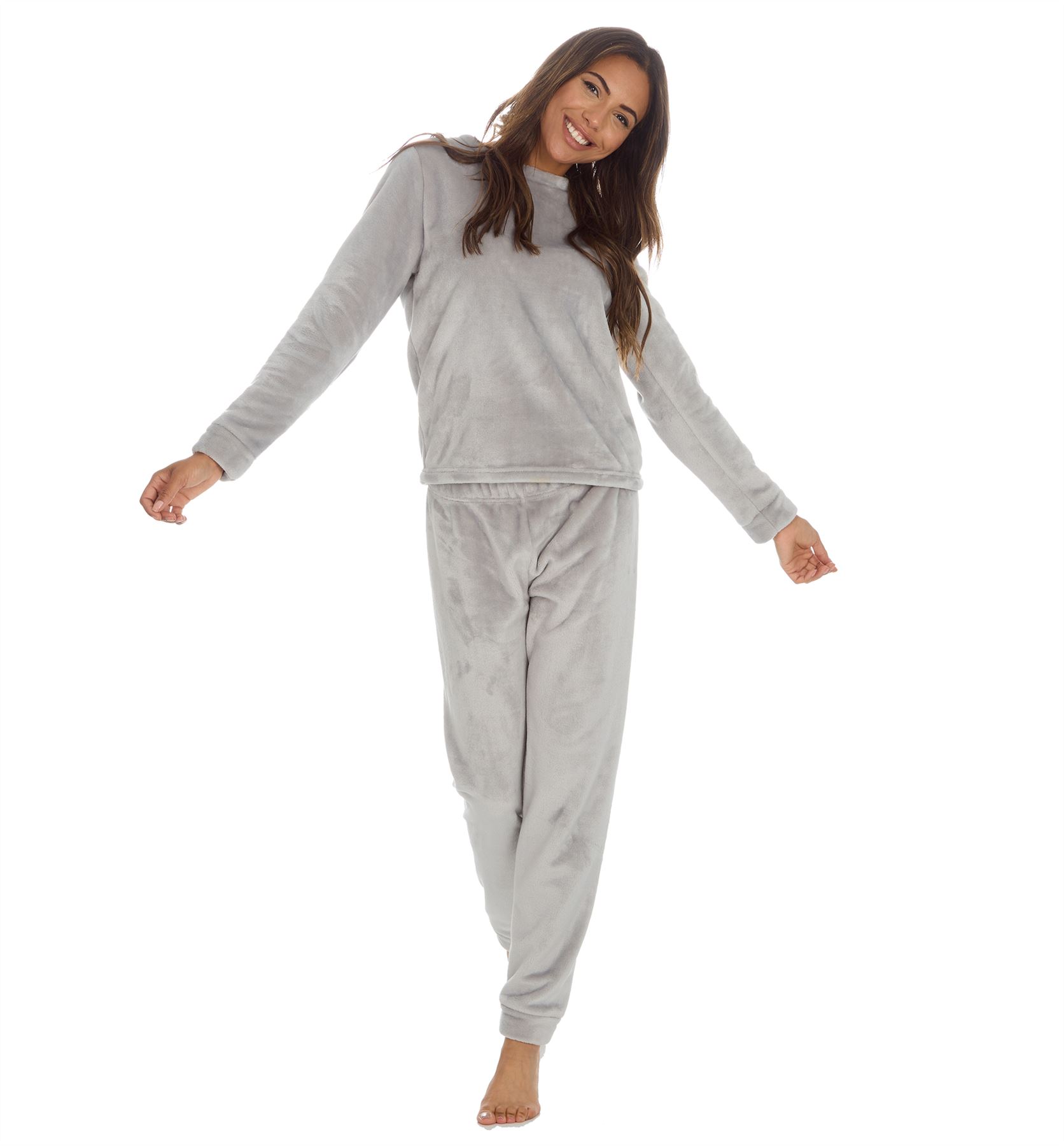 Juego de pijamas de lana de franela brillante para mujer/damas talla 8-22 - Imagen 25 de 49