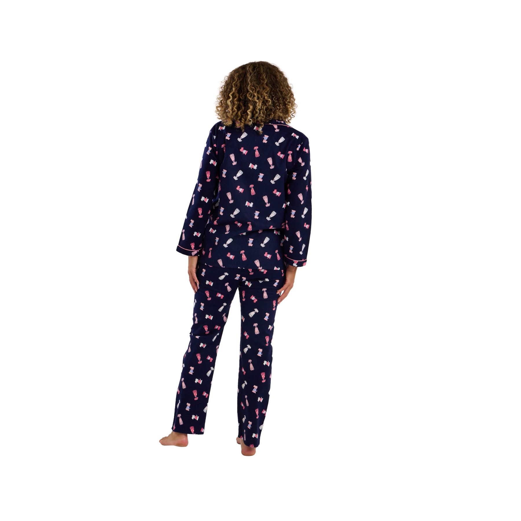 100% Brushed Cotton Pyjamas Ladies Winceyette Pyjama Set Size 8-26 - Picture 54 of 104