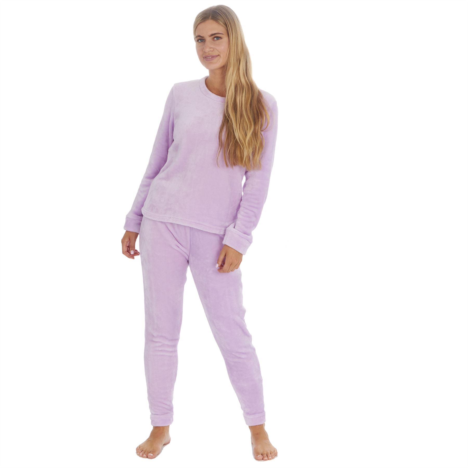 Juego de pijamas de lana de franela brillante para mujer/damas talla 8-22 - Imagen 33 de 49