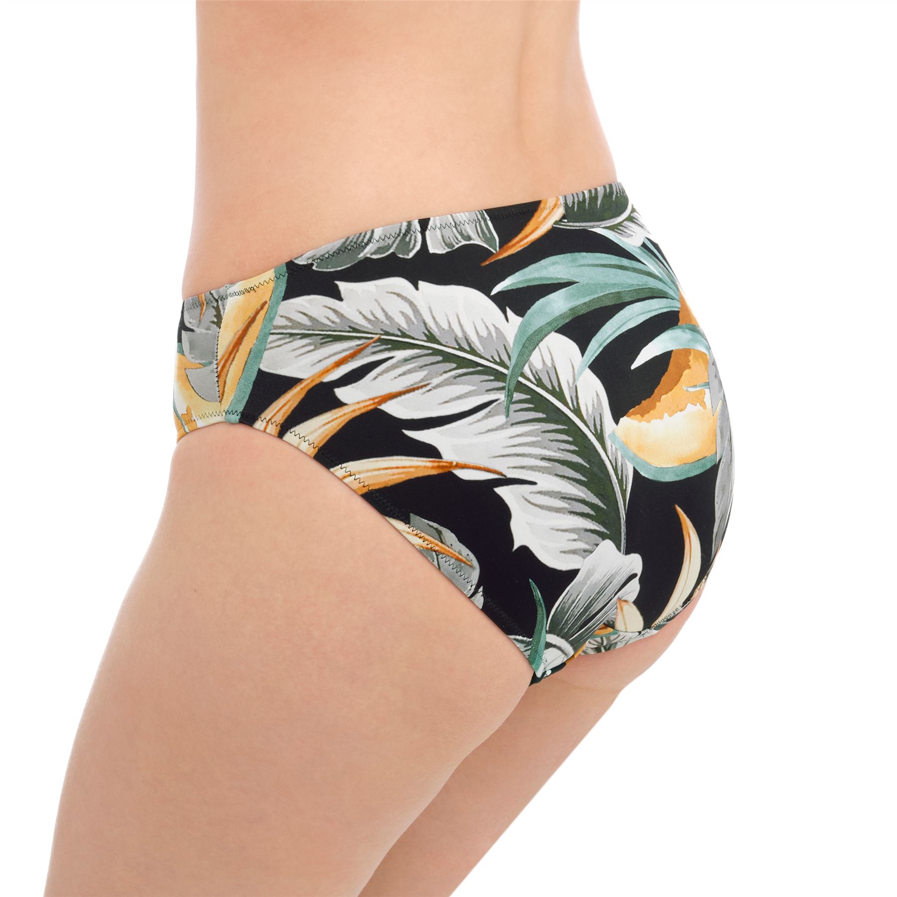 Fantasie Swimwear Bamboo Grove Mid Rise Bikini Brief Bottoms Jet 501672 - Picture 6 of 6