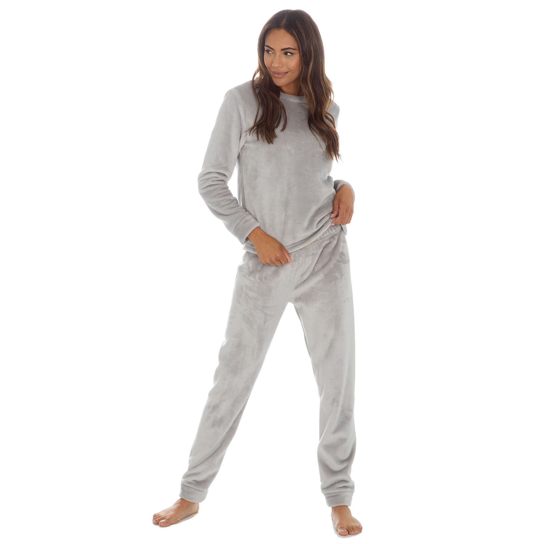 Juego de pijamas de lana de franela brillante para mujer/damas talla 8-22 - Imagen 24 de 49