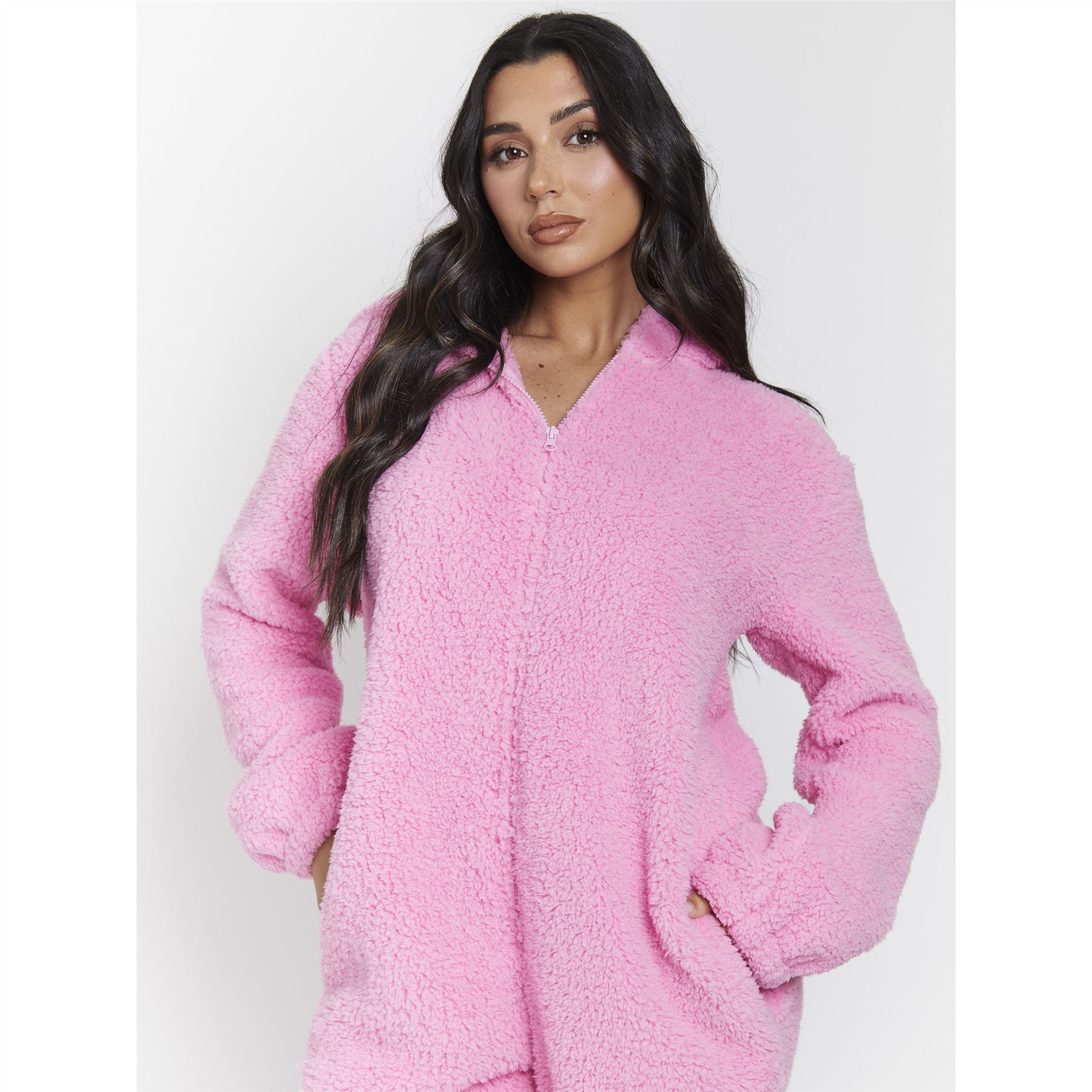 Ladies/Womens/Girls Fleece All In One Pyjamas Outfit Costume Hood Size 6-22 - Picture 91 of 215