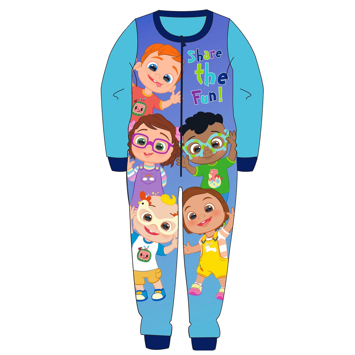 Kids Fleece All in One Boys Girls Character Childrens Pyjamas Age 1-10 Years - Picture 25 of 69