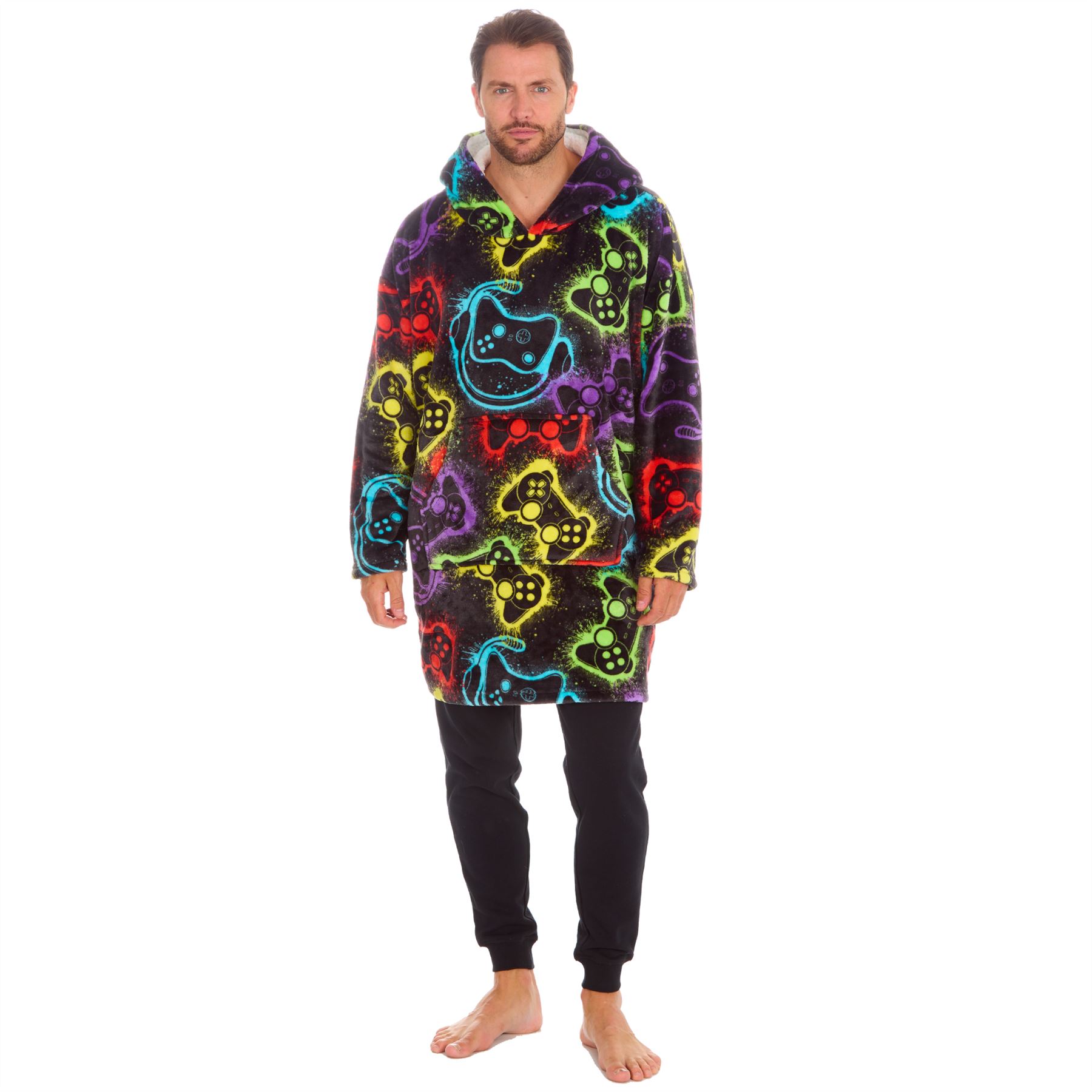 Hombres Mujeres Sudadera con Capucha de Gran Tamaño Polar Manta con Capucha Adulto Juego Jugador Bata Camuflada - Imagen 29 de 48