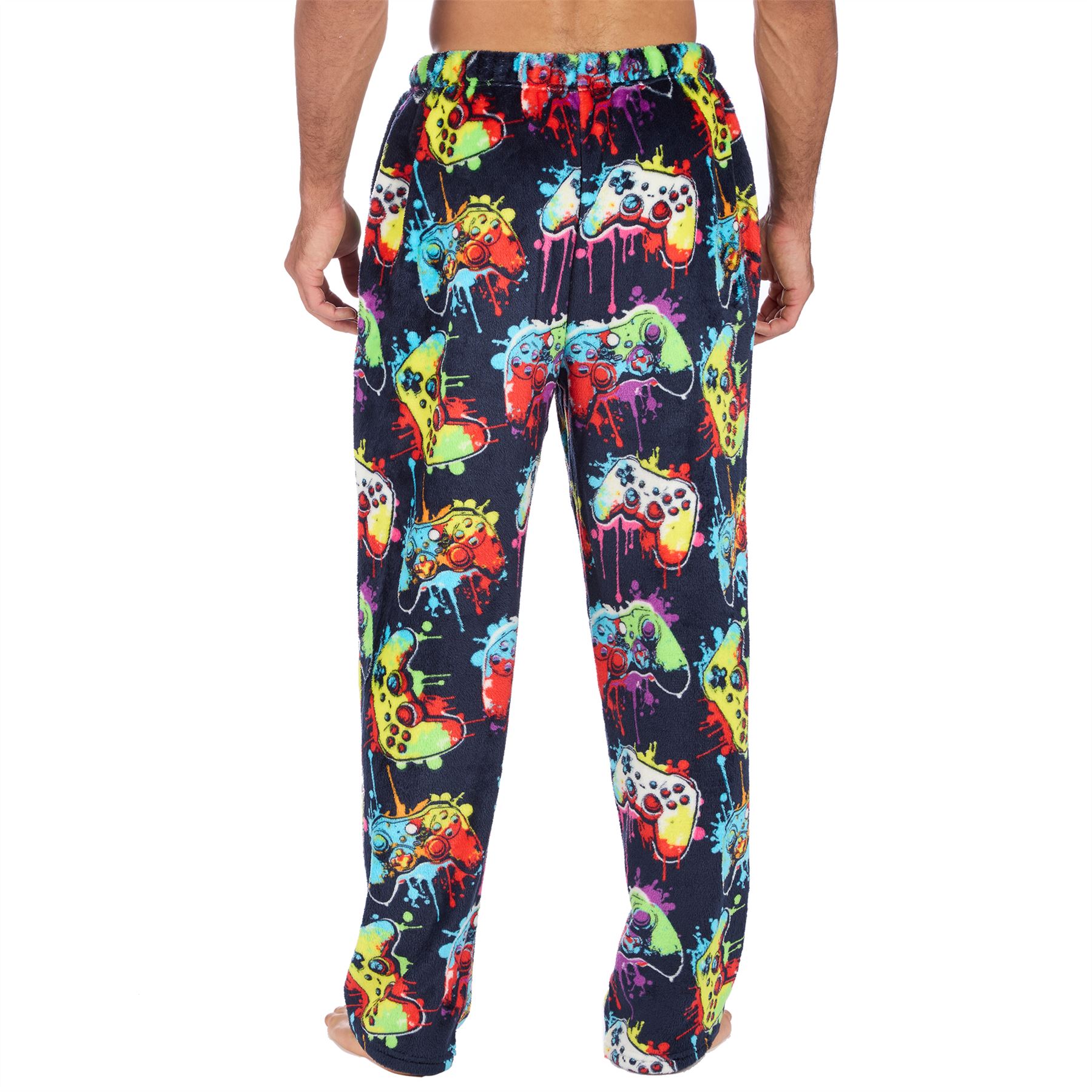 Mens Fleece Pyjama Bottoms Lounge Pants PJs Gaming Check Size S-XXL - Picture 33 of 51