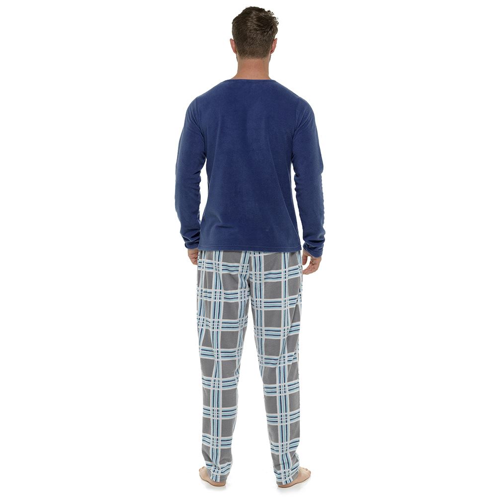 Mens Fleece Pyjamas Set Thermal Pajama PJ Warm Winter Nightwear - Picture 27 of 27