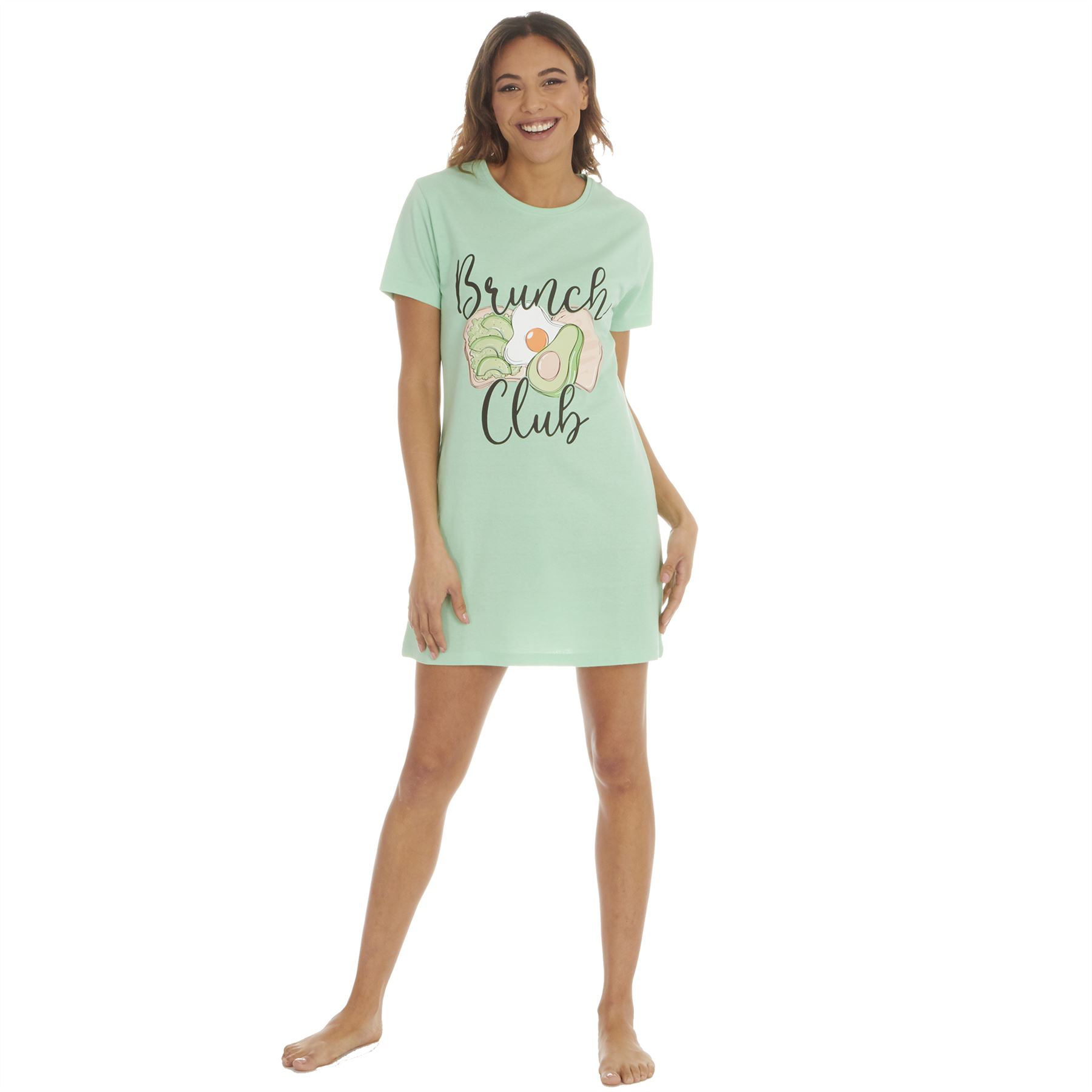 Damen/Damen Slogan Nachtkleid Nachthemd S-XL Größe 8-22 - Bild 2 von 10