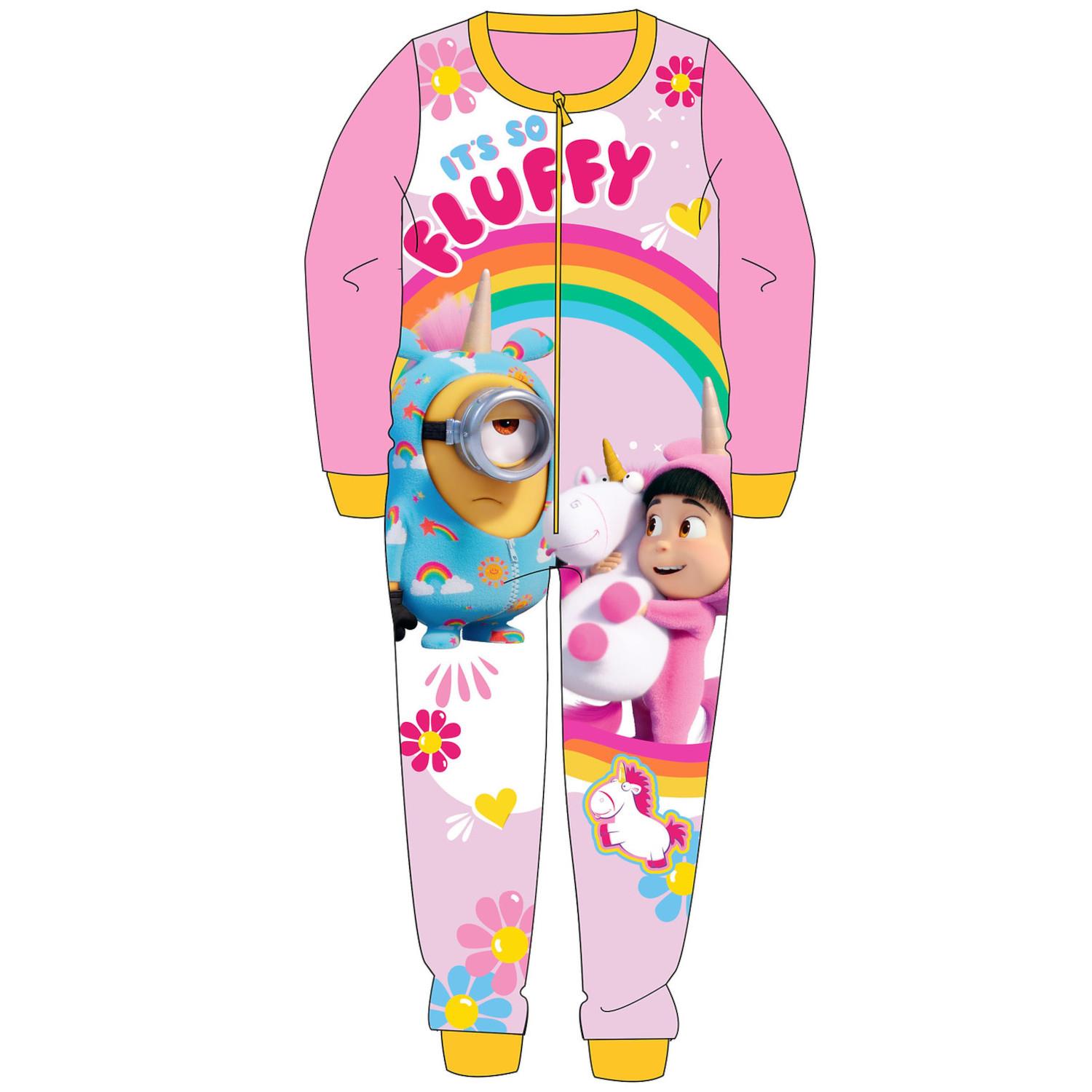 Kids Fleece All in One Boys Girls Character Childrens Pyjamas Age 1-10 Years - Picture 28 of 69