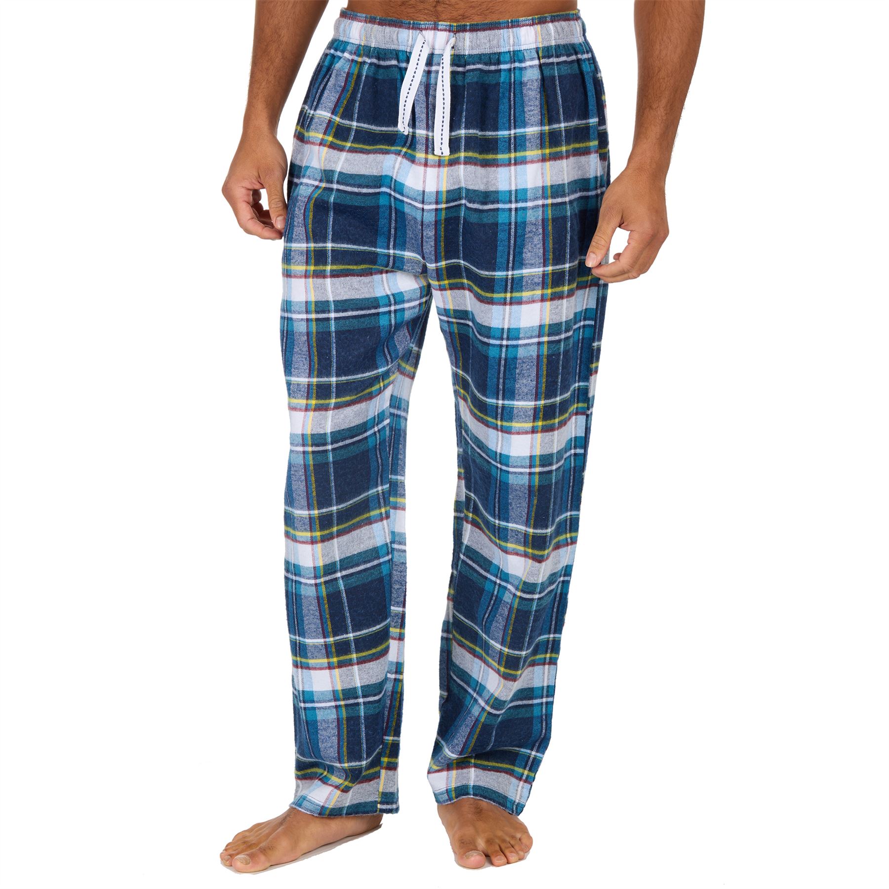 Pantalones de salón de franela a cuadros para hombre talla S-XXL - Imagen 17 de 37