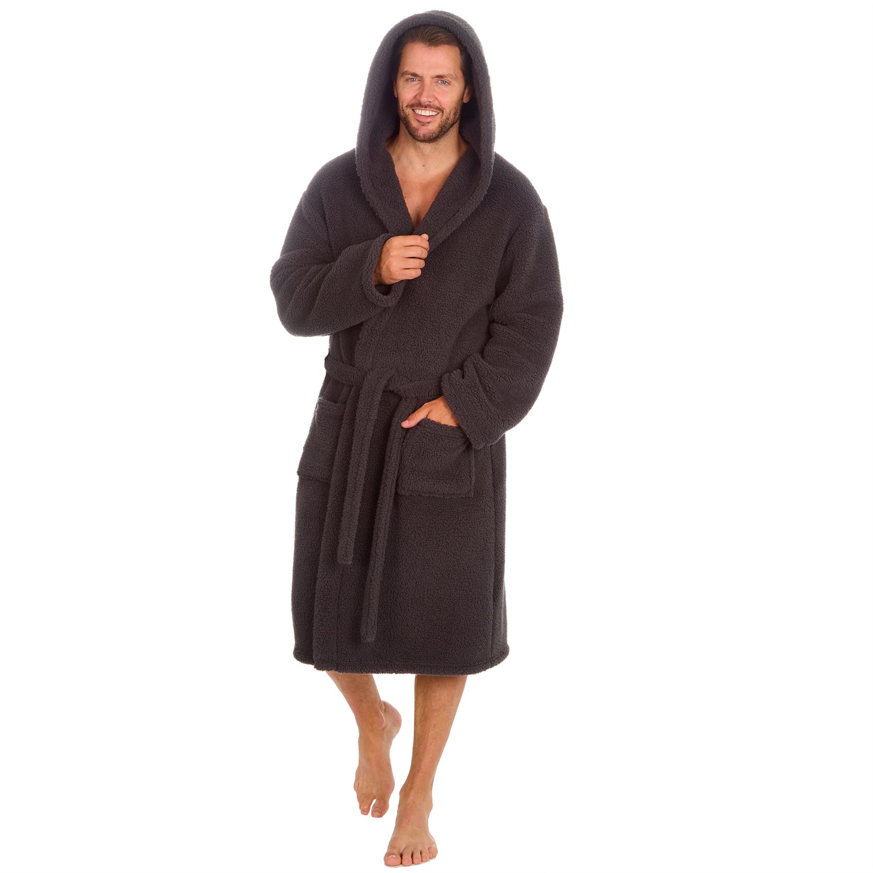 Para Hombres Cálido Vestido de Lanza Grueso Invierno Adultos Borg Vestido de Vestir M-XXL - Imagen 19 de 26
