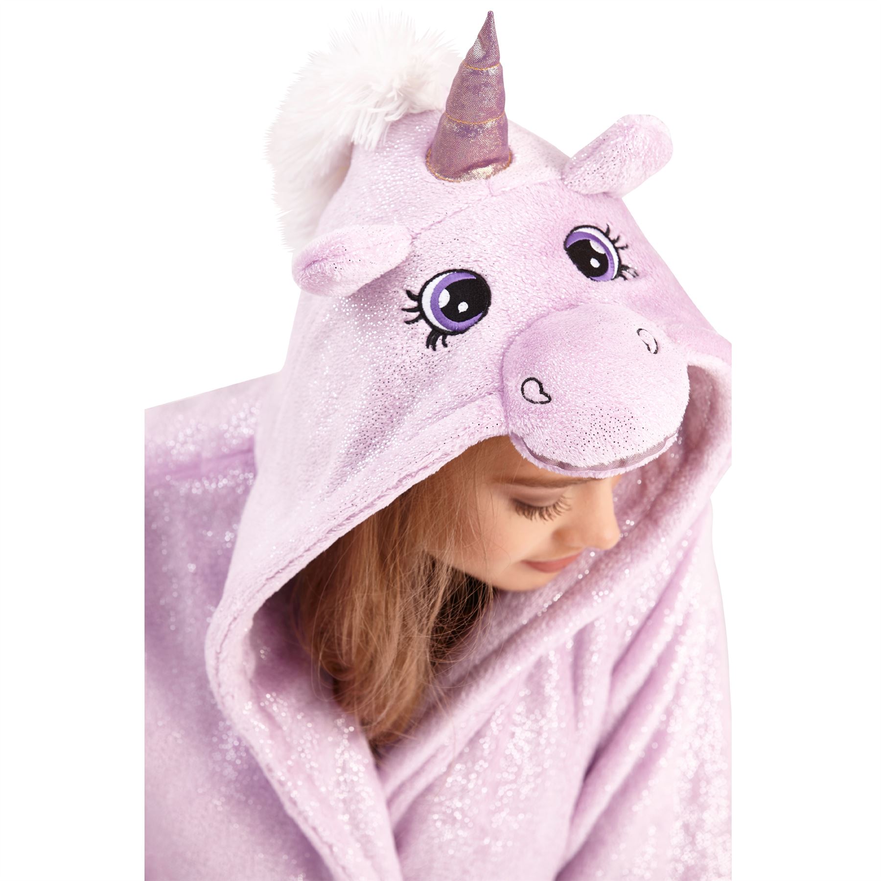 Womens Fleece Robe Dressing Gown With Novelty Hood Ladies Girls Size 8-22 - Picture 44 of 75