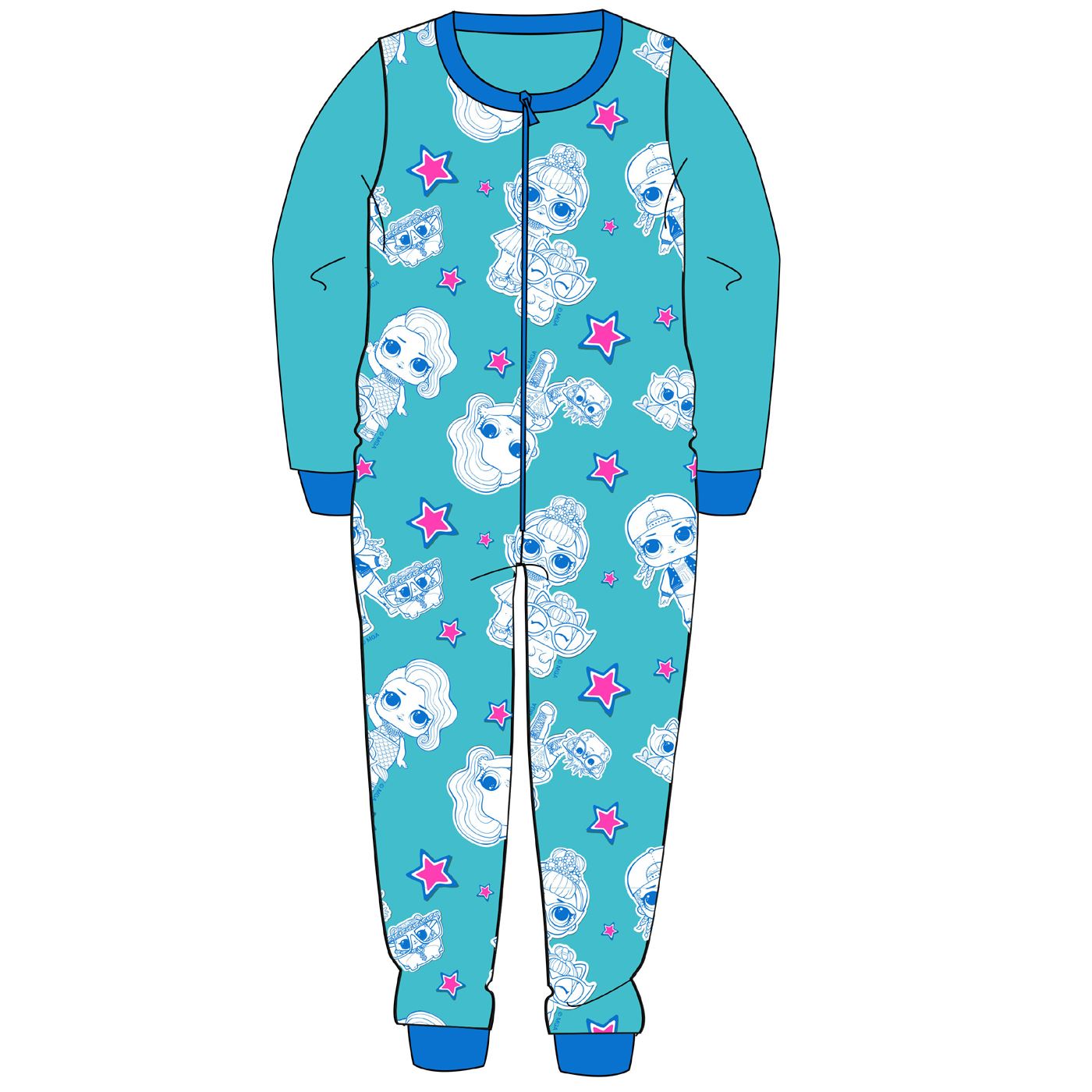 Kids Fleece All in One Boys Girls Character Childrens Pyjamas Age 110