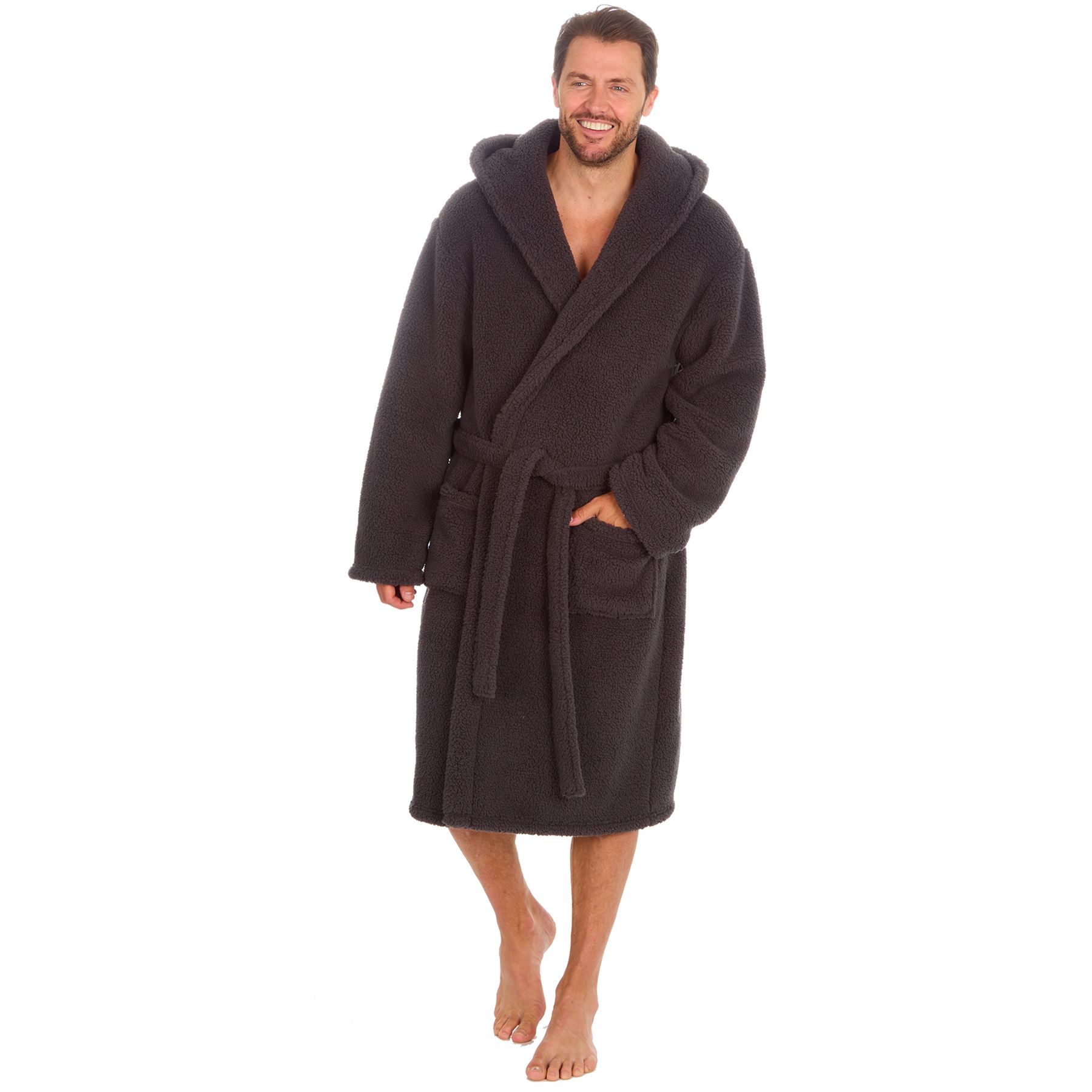 Para Hombres Cálido Vestido de Lanza Grueso Invierno Adultos Borg Vestido de Vestir M-XXL - Imagen 18 de 26