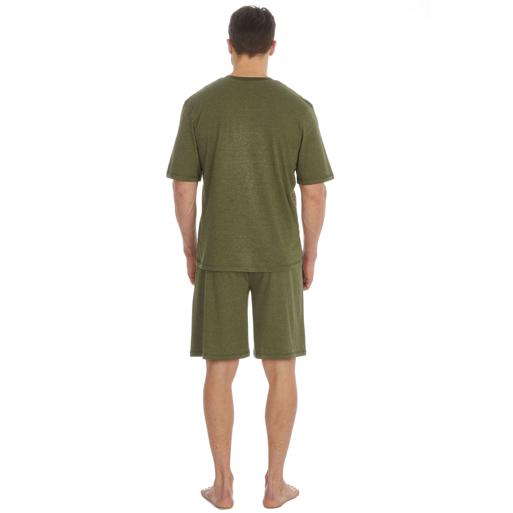 Conjunto de pijama de verano de manga corta para hombre ropa de dormir cuello en V - Imagen 25 de 29