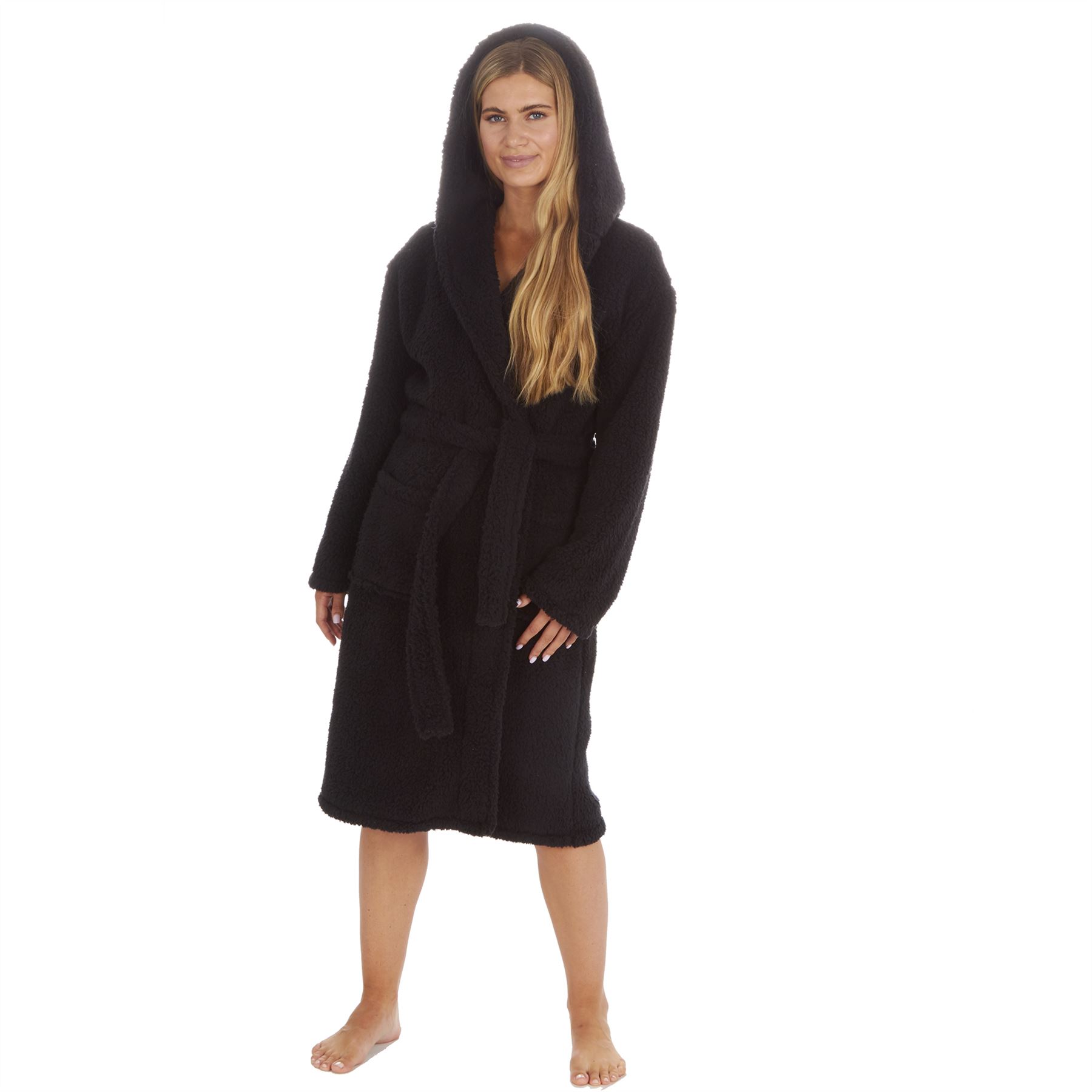 Womens Dressing Gown Robe Ladies Girls Super Soft Fleece Bathrobe Size 8 - 32 - Picture 20 of 83