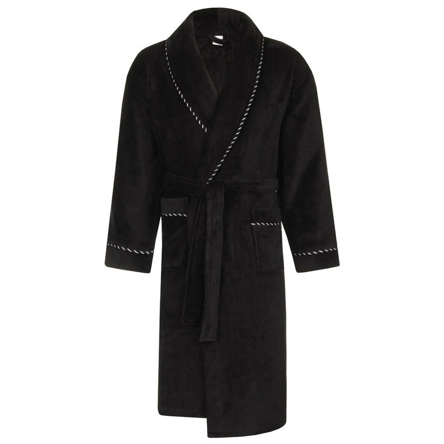 Mens Dressing Gown Luxury Fleece Robe Bathrobe M, L, XL, XXL, 3XL, 4XL