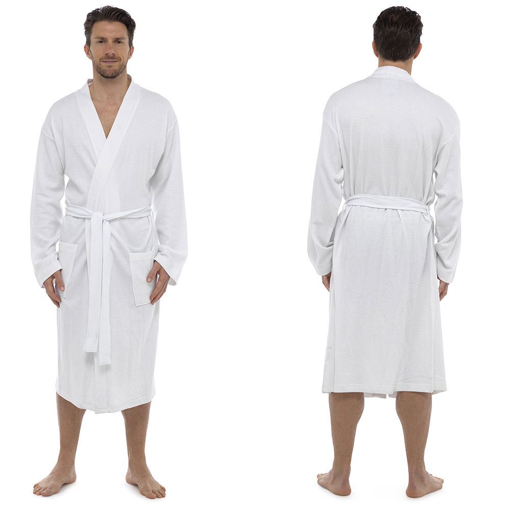 Para hombre 100 % algodón gofres vestido de vestir negro azul marino blanco - Imagen 2 de 2