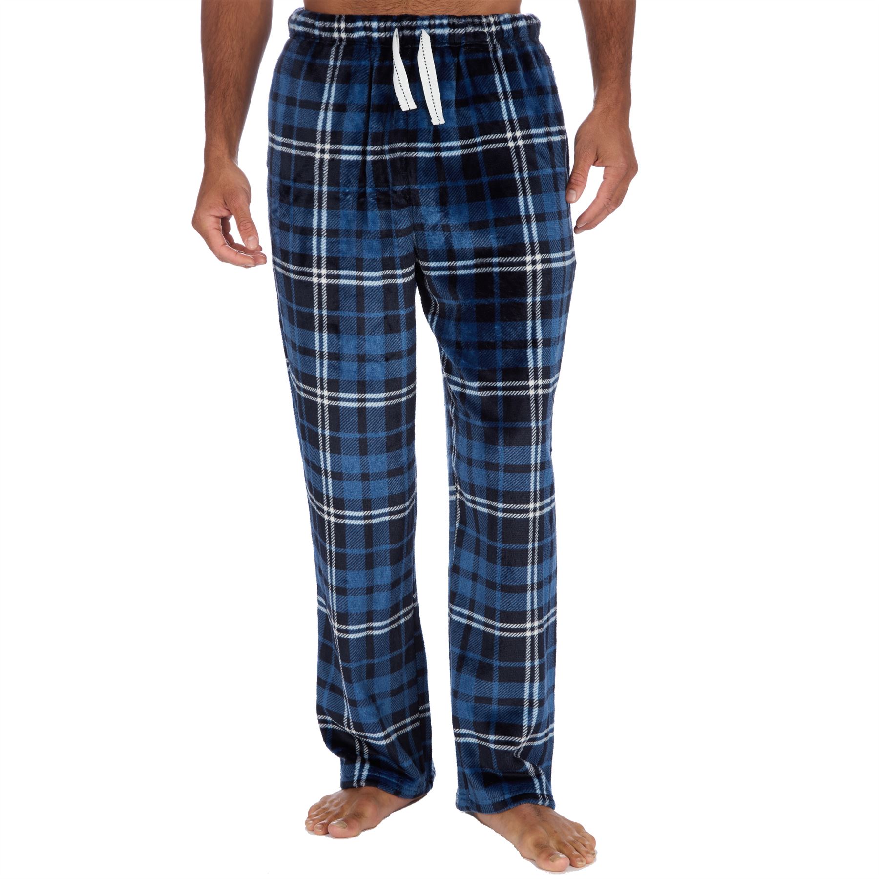 Mens Fleece Pyjama Bottoms Lounge Pants PJs Gaming Check Size S-XXL - Picture 35 of 51