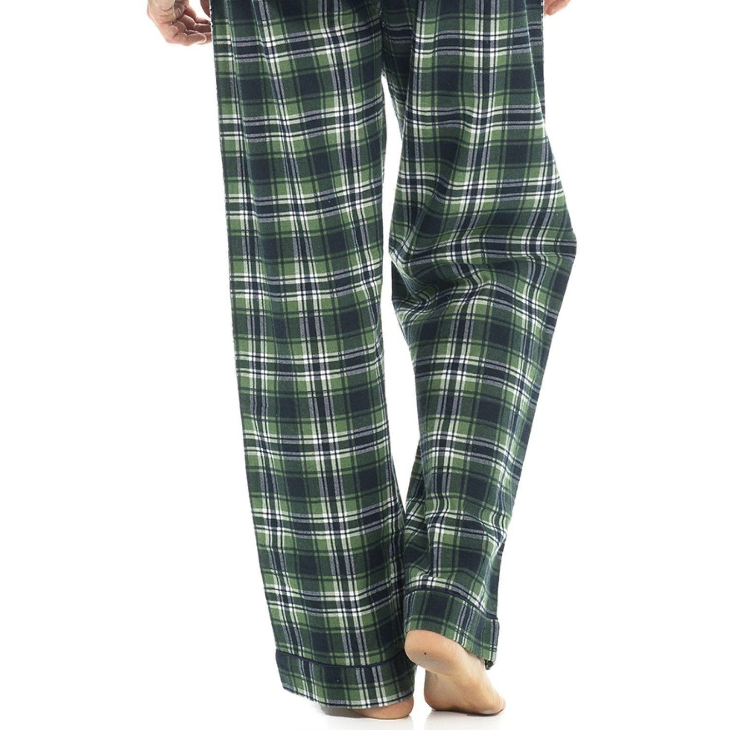 Herren-Pyjama-Set aus 100 % gebürstete Baumwolle Flanell kariert gestreift traditionelle PJs - Bild 26 von 28