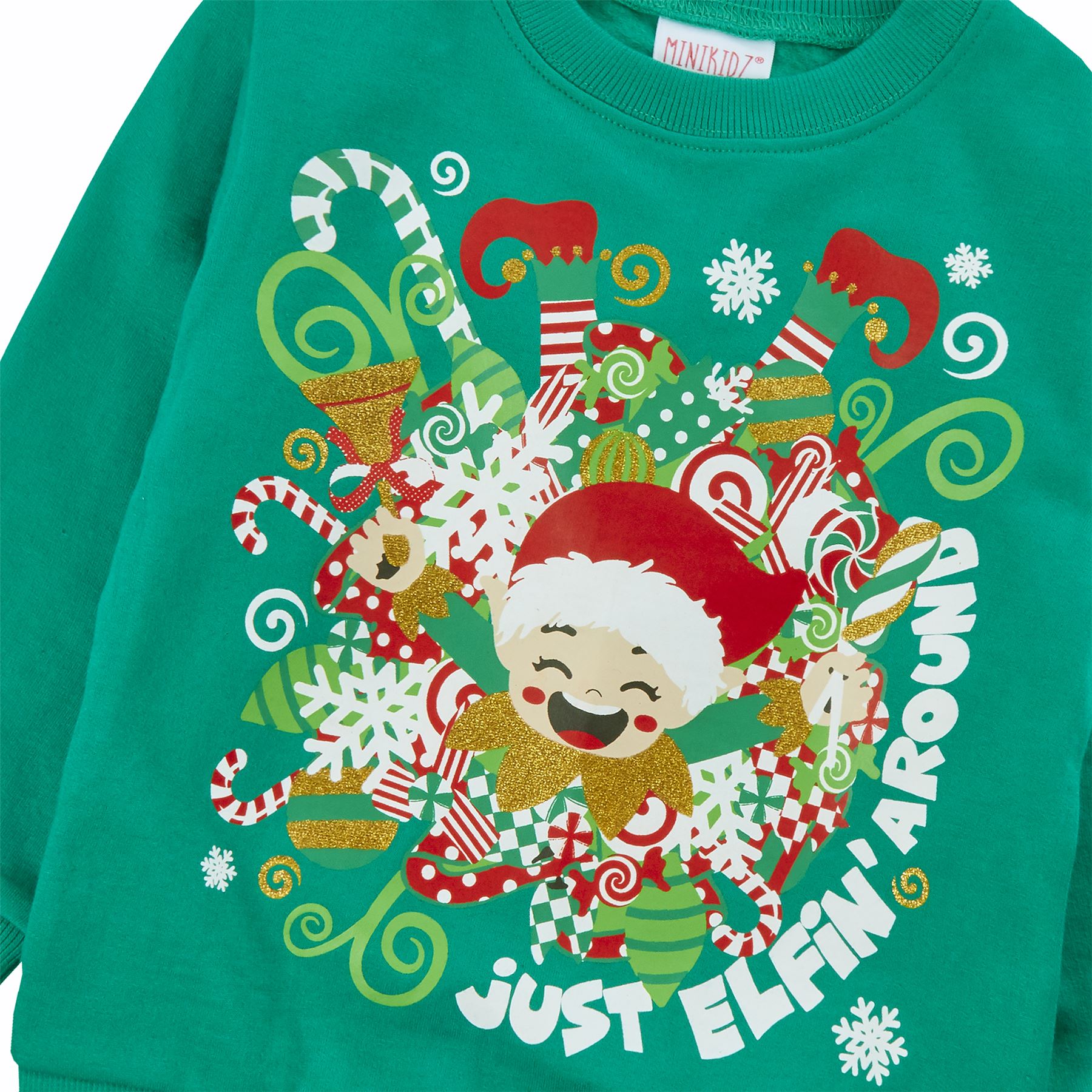 Kids Christmas Jumper Boys Girls Sweatshirt Green/Navy/Red Age 2-13 Years - Picture 14 of 34
