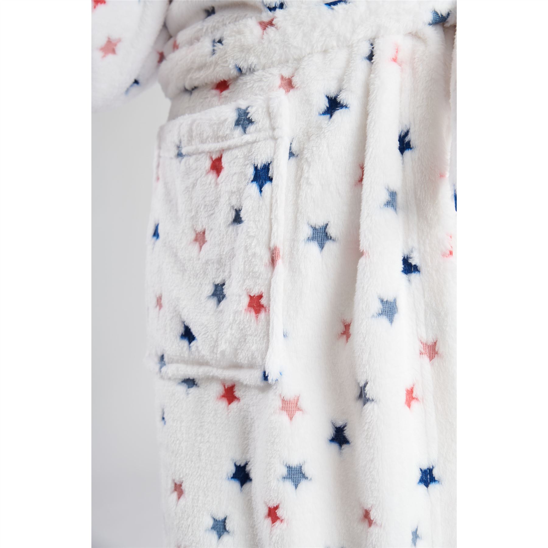 Ladies Super Soft Hooded Fleece Robe Dressing Gown - Picture 74 of 75