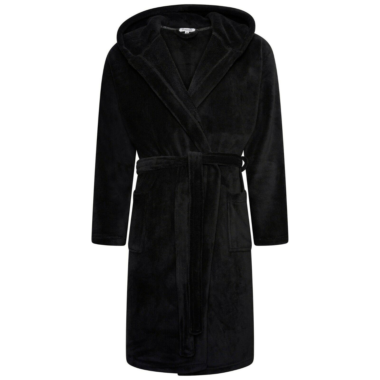 Mens Dressing Gown Luxury Fleece Robe Bathrobe M, L, XL, XXL, 3XL, 4XL