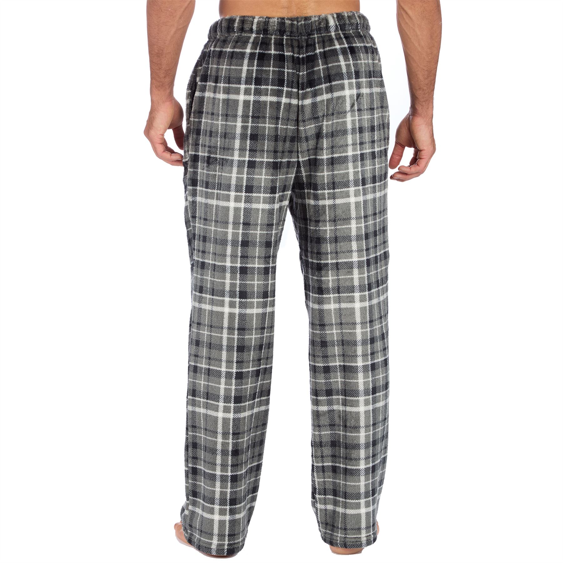 Mens Fleece Pyjama Bottoms Lounge Pants PJs Gaming Check Size S-XXL - Picture 43 of 51