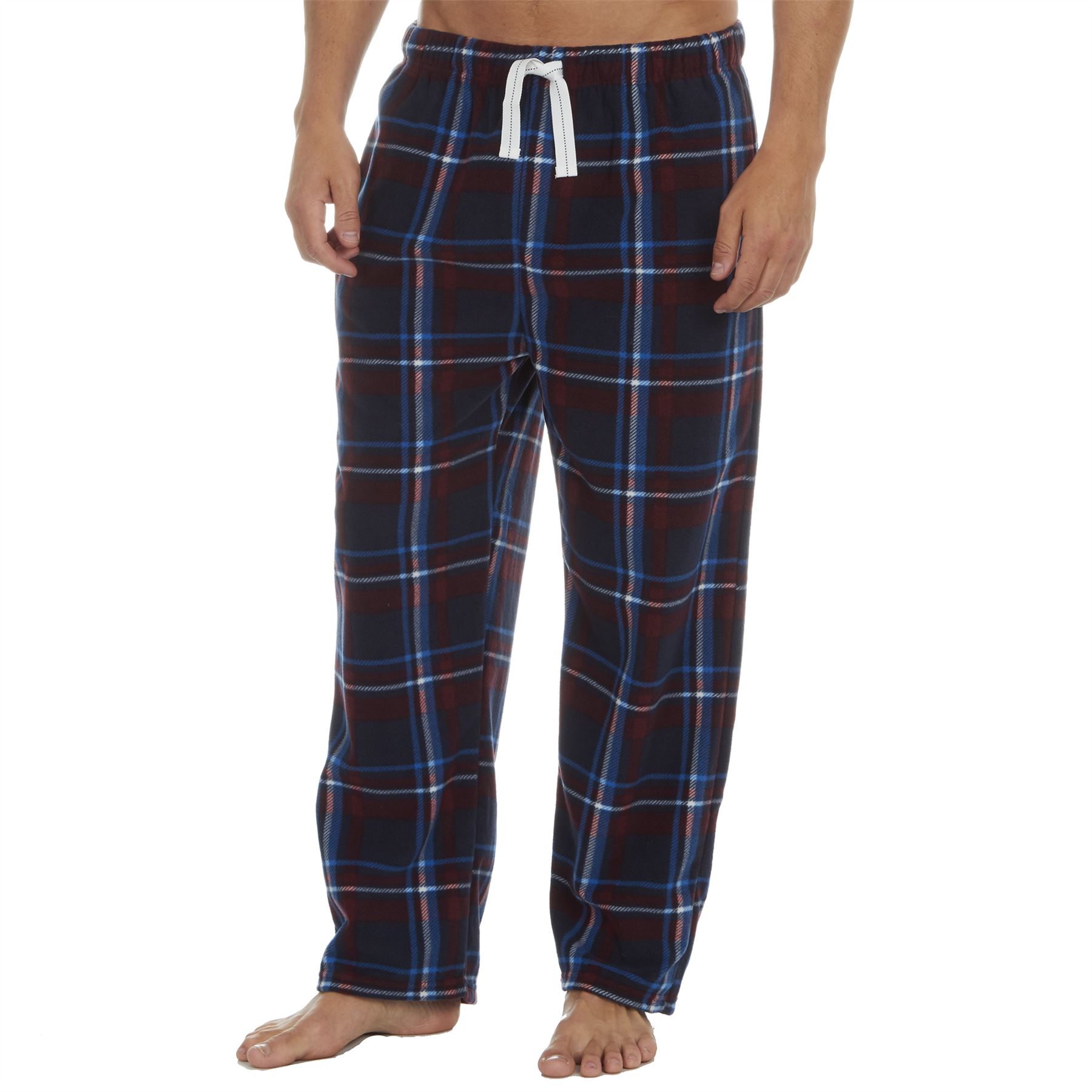Mens Fleece Pyjama Bottoms Lounge Pants PJs Gaming Check Size S-XXL - Picture 45 of 51