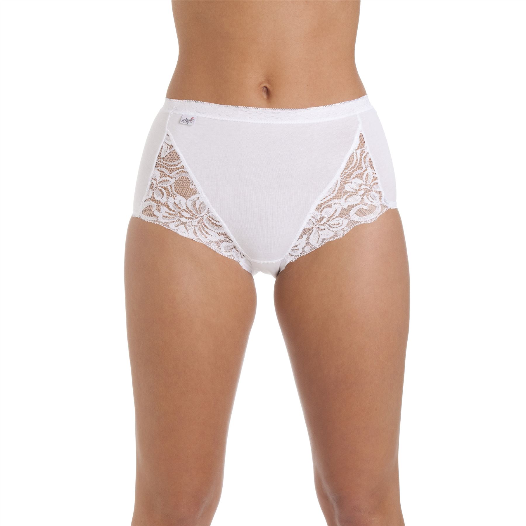 La Marquise Ladies Cotton Rich Maxi Briefs Full Coverage Knickers 3 Pair Pack - Picture 27 of 29