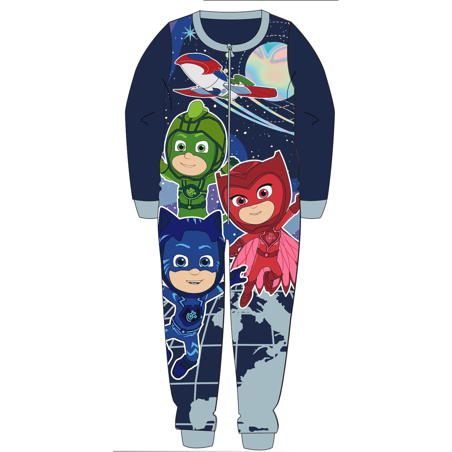 Kids Fleece All in One Boys Girls Character Childrens Pyjamas Age 1-10 Years - Picture 58 of 69