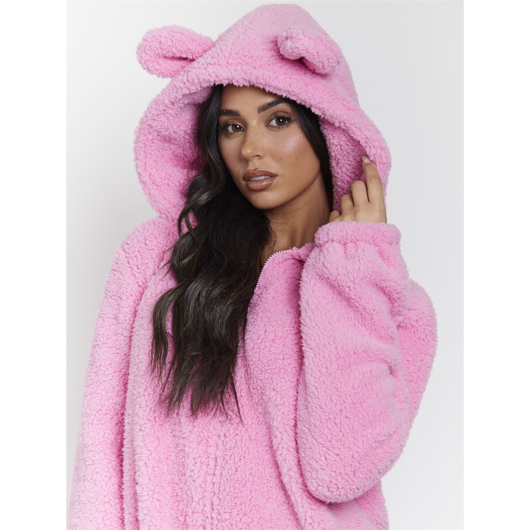 Ladies/Womens/Girls Fleece All In One Pyjamas Outfit Costume Hood Size 6-22 - Picture 90 of 215