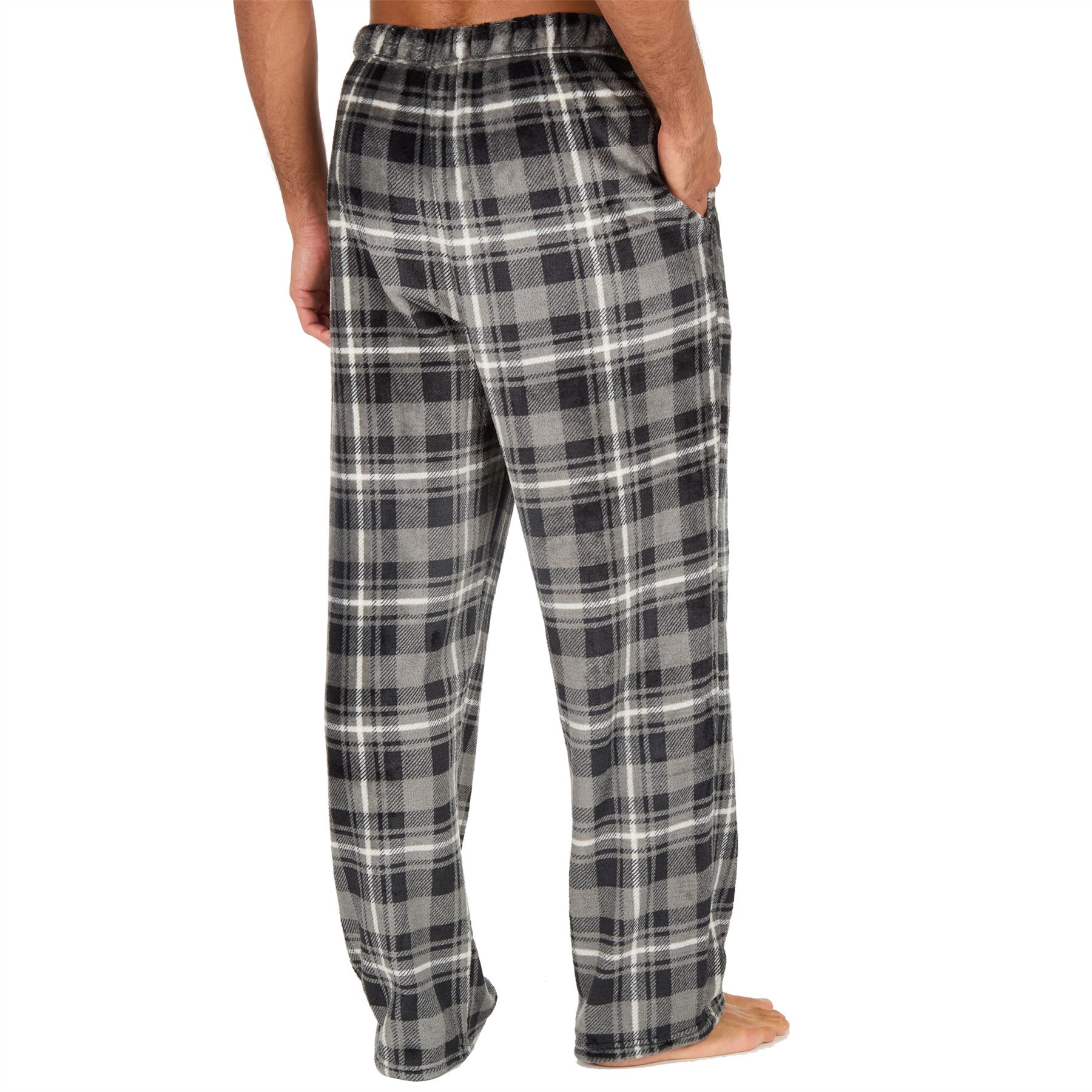 Pantalones de salón de lana para hombre Pantalones de pijama Pijamas Juegos Cuadros Talla S-XXL - Imagen 21 de 41