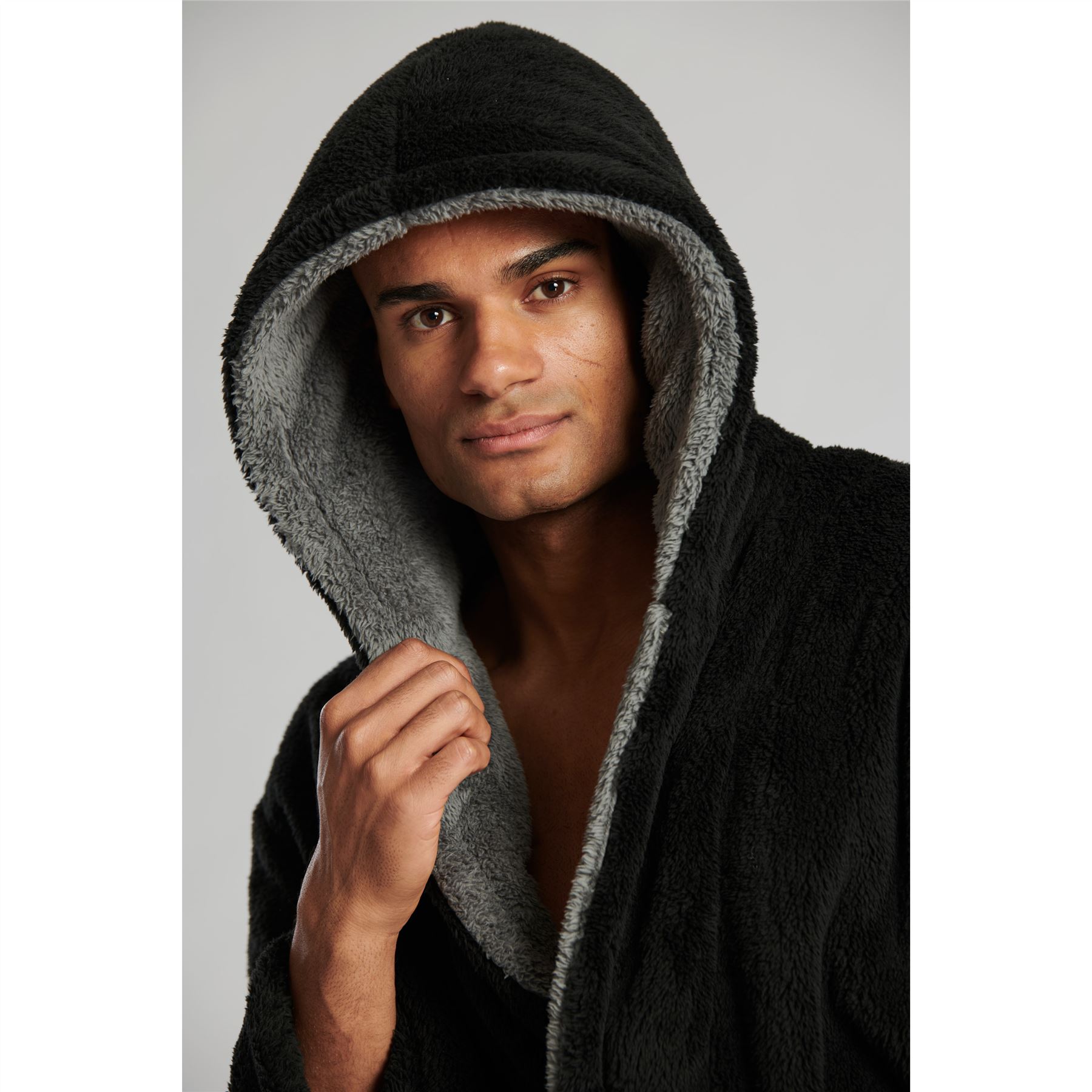 Mens Dressing Gown Luxury Fleece Robe Bathrobe M, L, XL, XXL, 3XL, 4XL