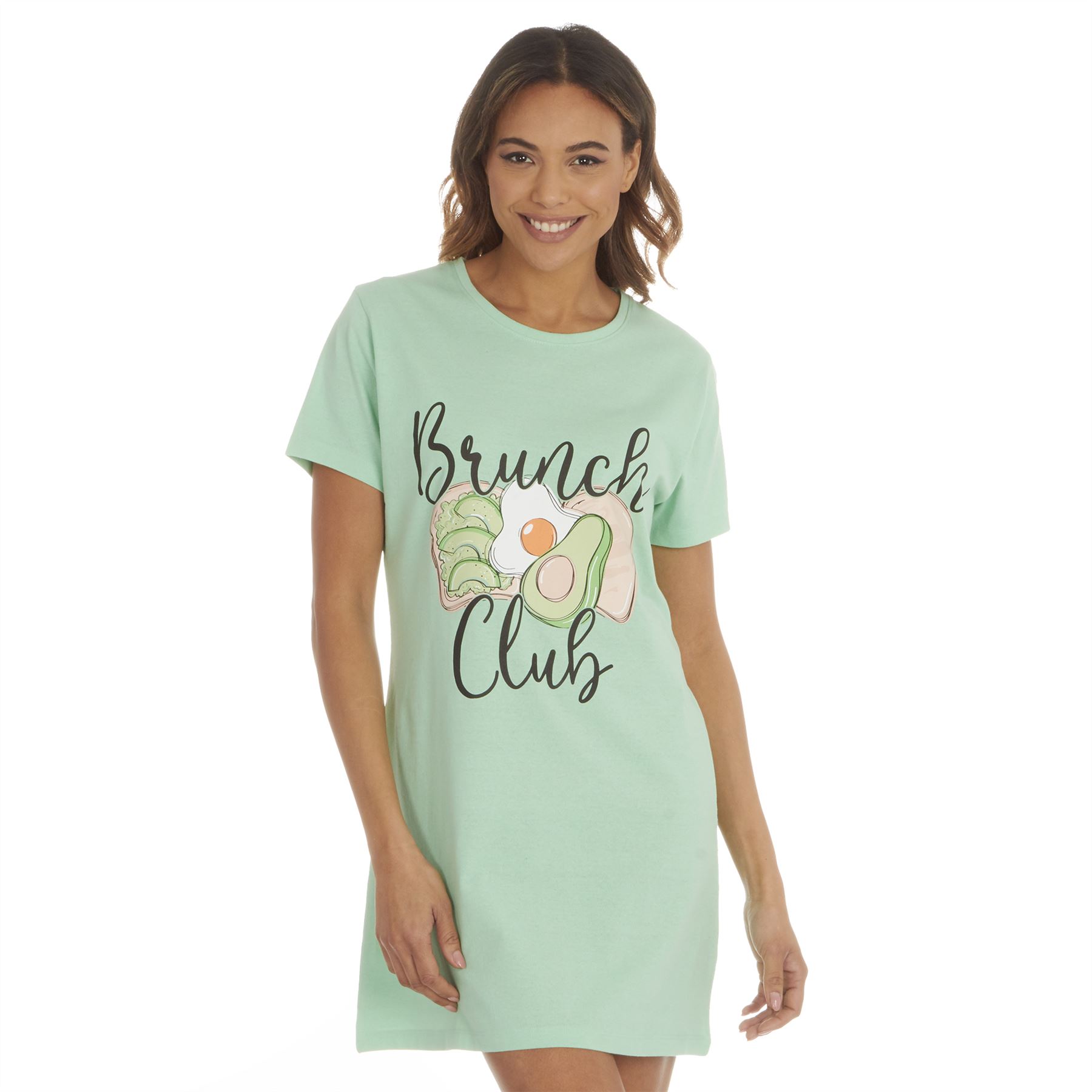 Damen/Damen Slogan Nachtkleid Nachthemd S-XL Größe 8-22 - Bild 6 von 10