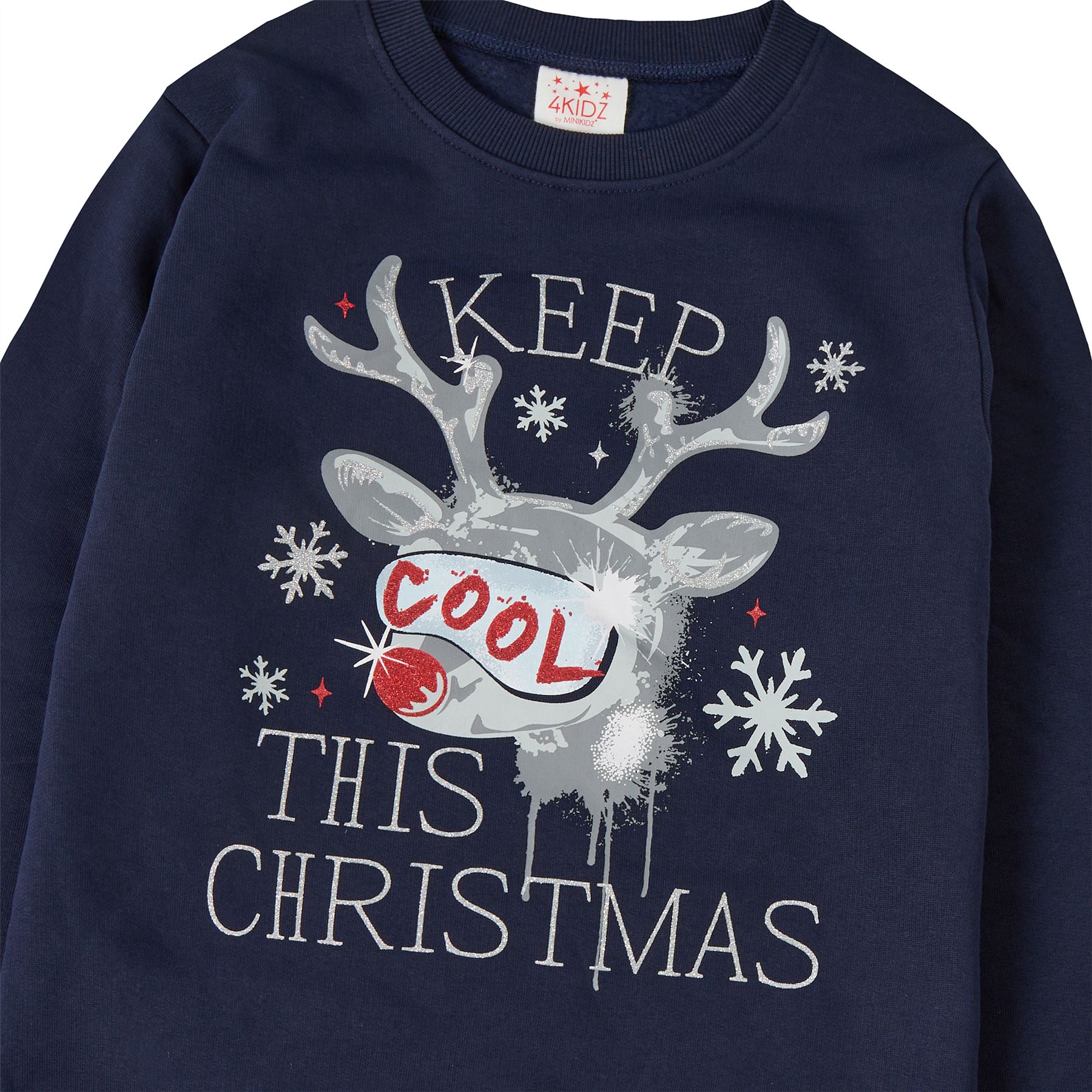Kids Christmas Jumper Boys Girls Sweatshirt Green/Navy/Red Age 2-13 Years - Picture 22 of 34