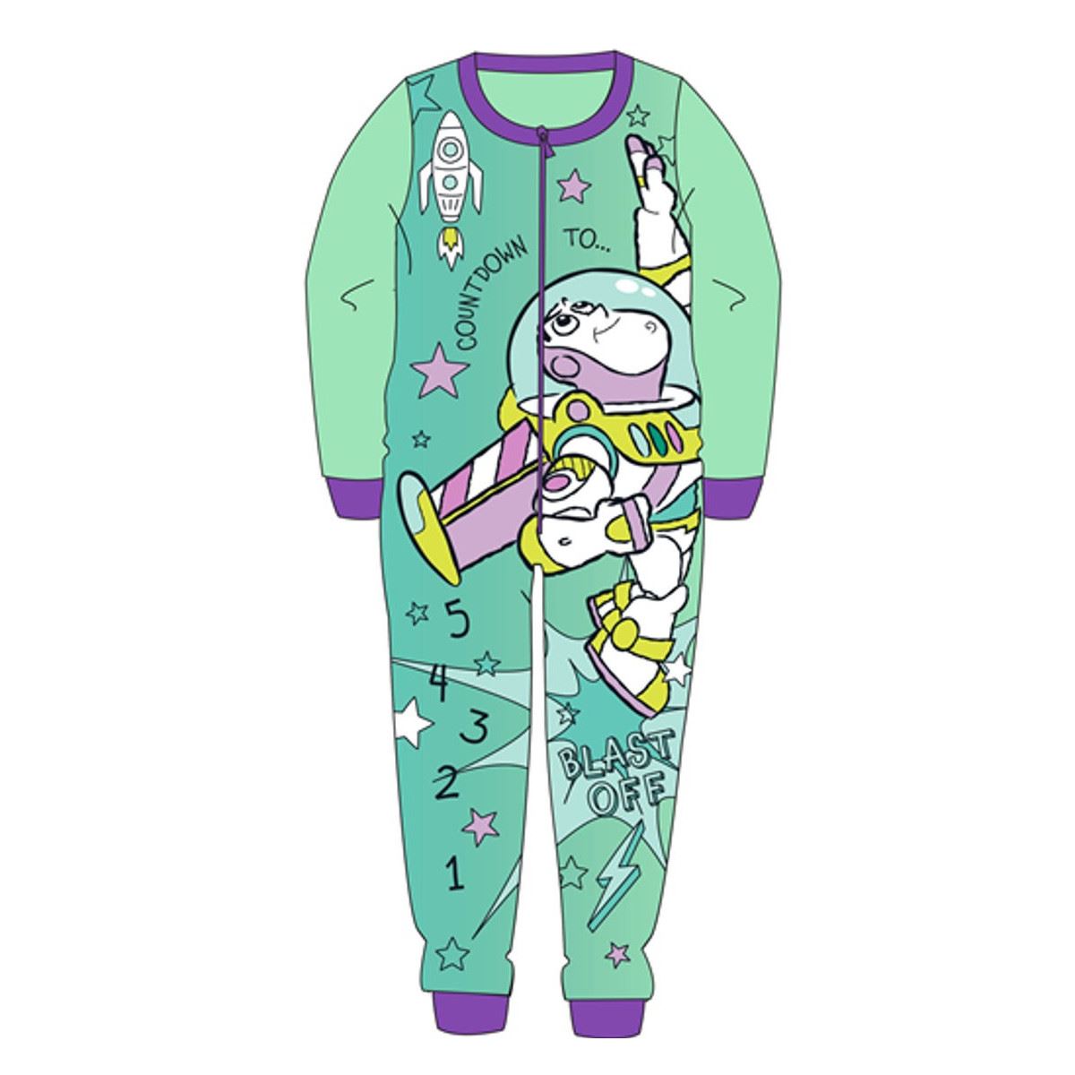 Kids Fleece All in One Boys Girls Character Childrens Pyjamas Age 1-10 Years - Picture 66 of 69