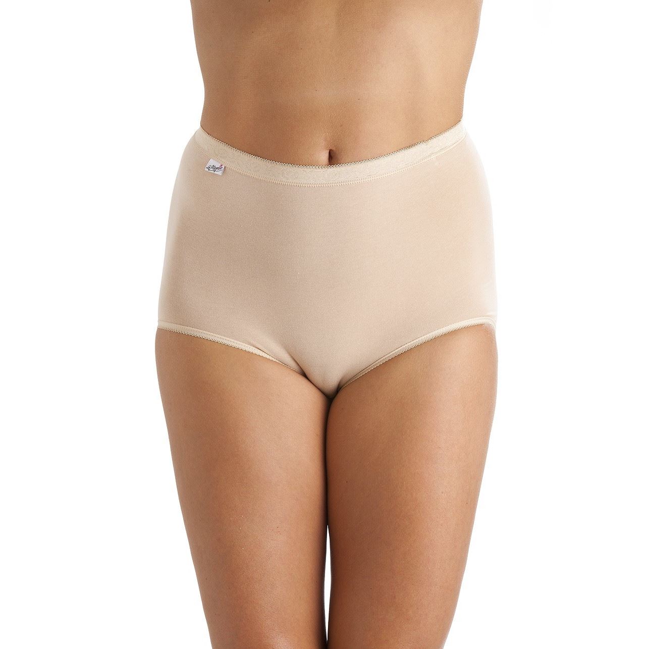 La Marquise Ladies Cotton Rich Maxi Briefs Full Coverage Knickers 3 Pair Pack - Picture 15 of 29