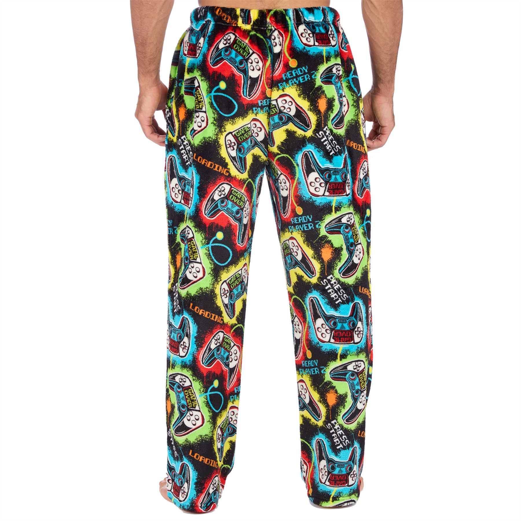 Mens Fleece Pyjama Bottoms Lounge Pants PJs Gaming Check Size S-XXL - Picture 23 of 51