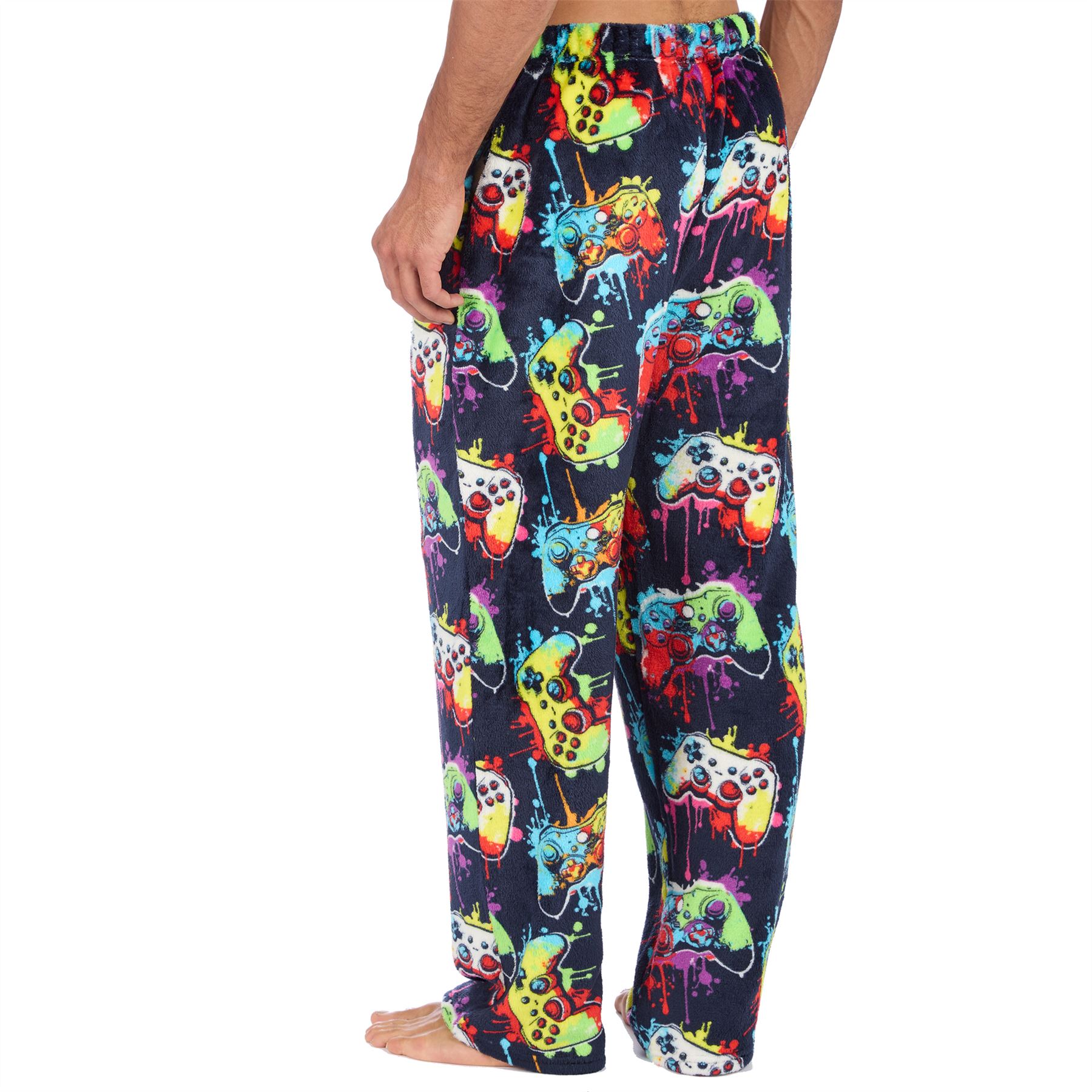 Mens Fleece Pyjama Bottoms Lounge Pants PJs Gaming Check Size S-XXL - Picture 34 of 51