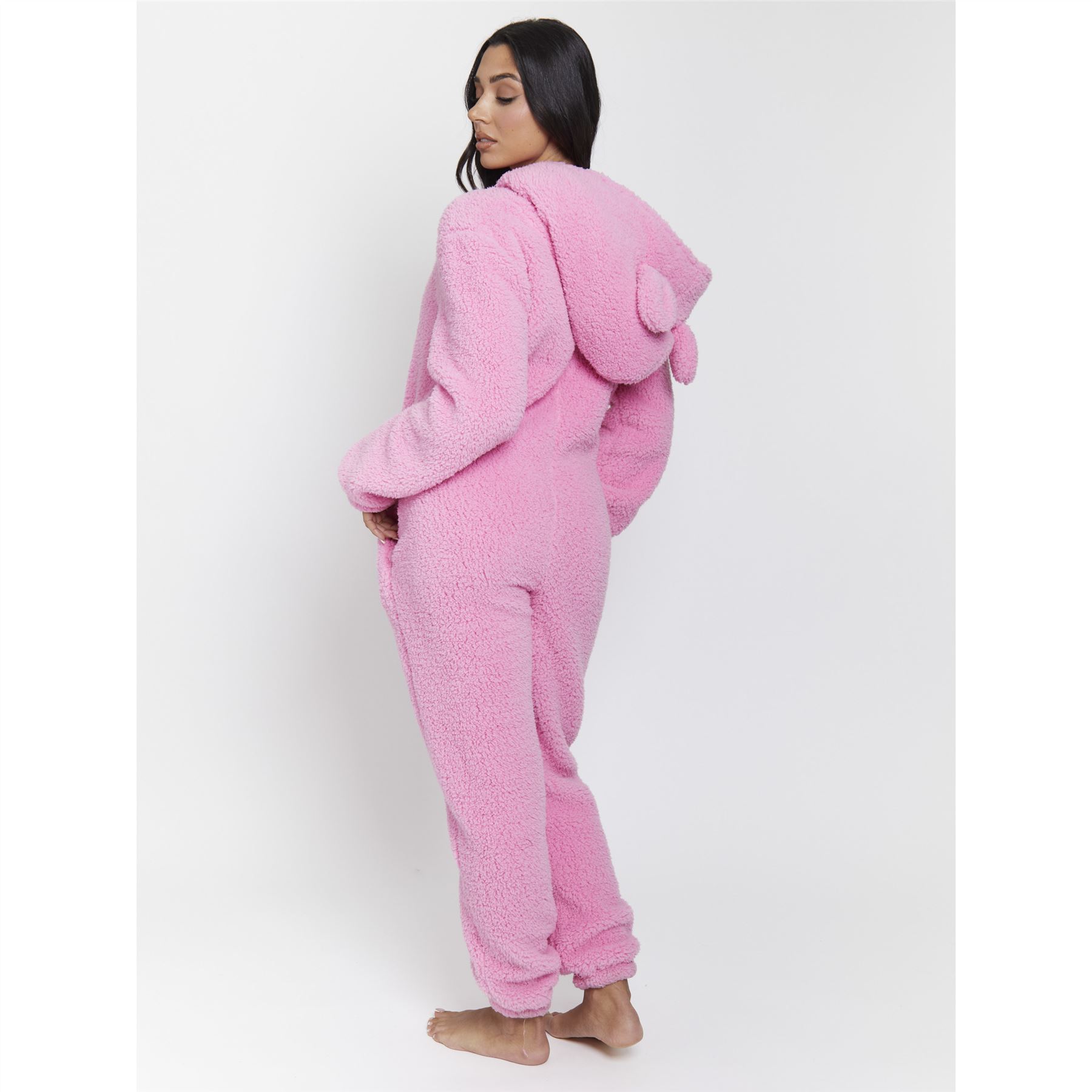 Ladies/Womens/Girls Fleece All In One Pyjamas Outfit Costume Hood Size 6-22 - Picture 92 of 215