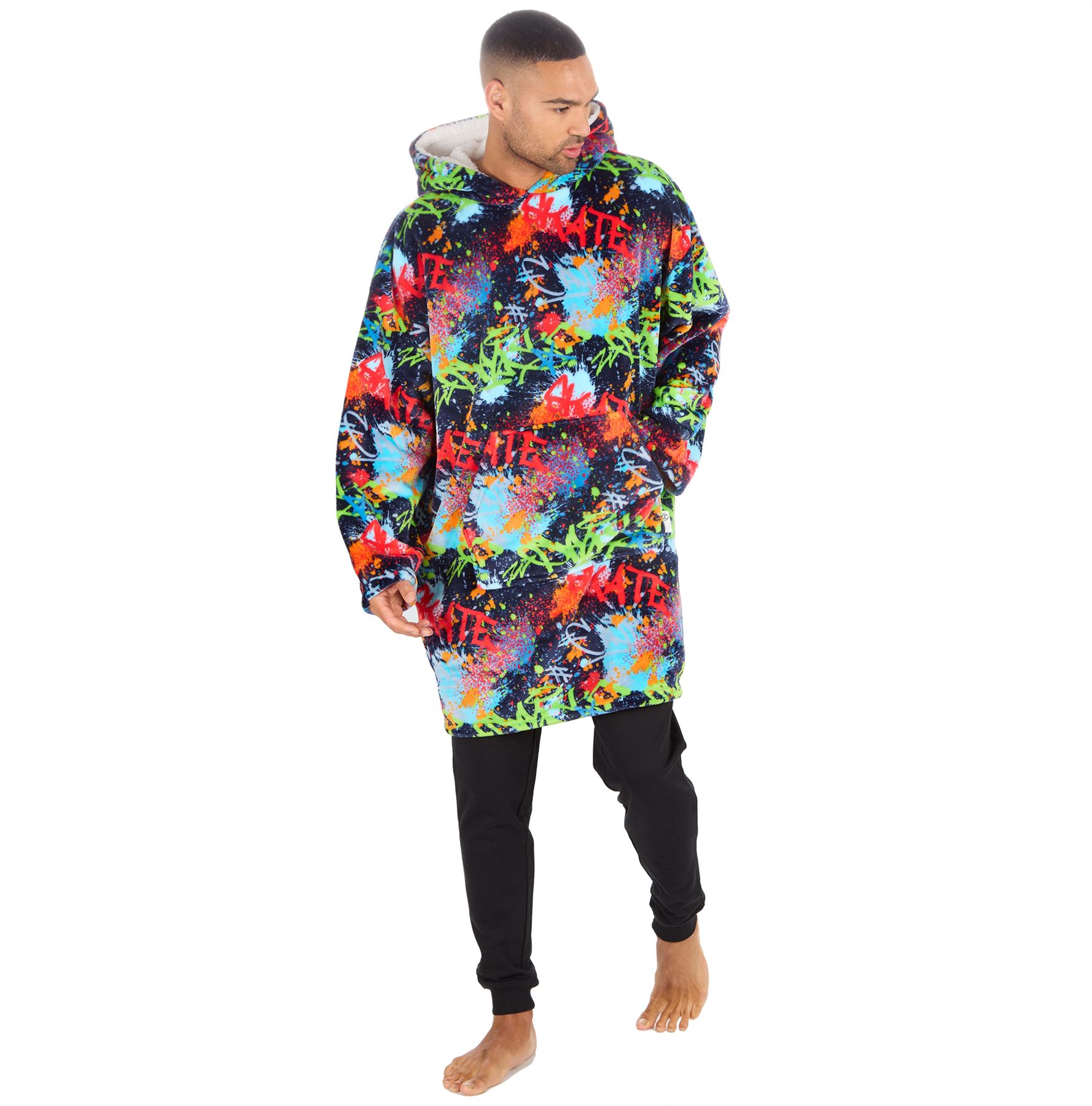 Hombres Mujeres Sudadera con Capucha de Gran Tamaño Polar Manta con Capucha Adulto Juego Jugador Bata Camuflada - Imagen 45 de 48