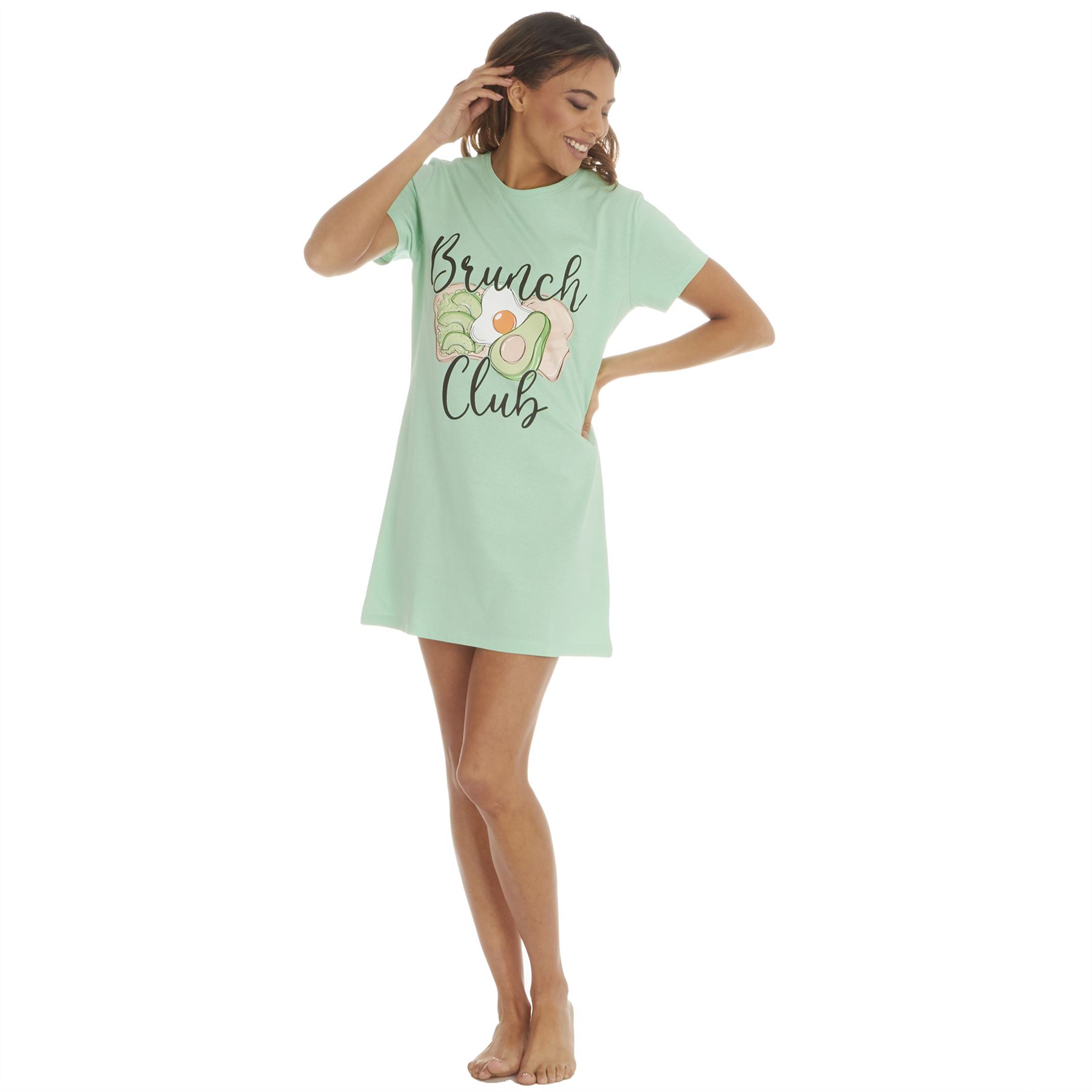 Damen/Damen Slogan Nachtkleid Nachthemd S-XL Größe 8-22 - Bild 3 von 10