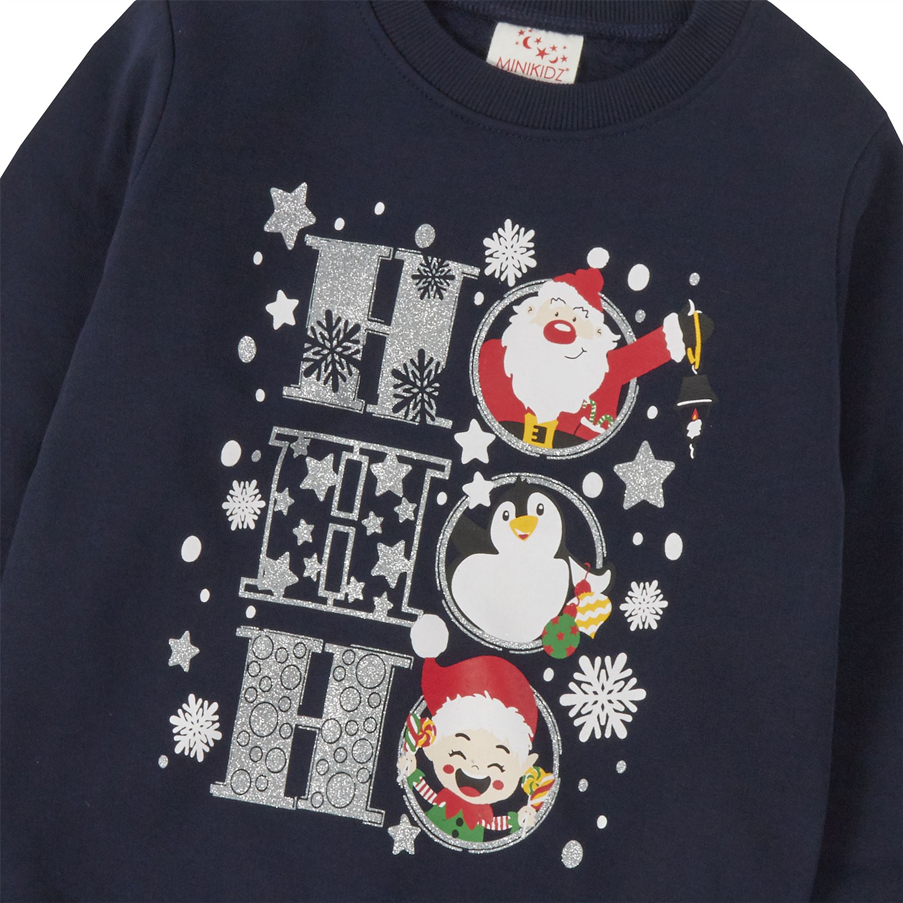 Kids Christmas Jumper Boys Girls Sweatshirt Green/Navy/Red Age 2-13 Years - Picture 19 of 34