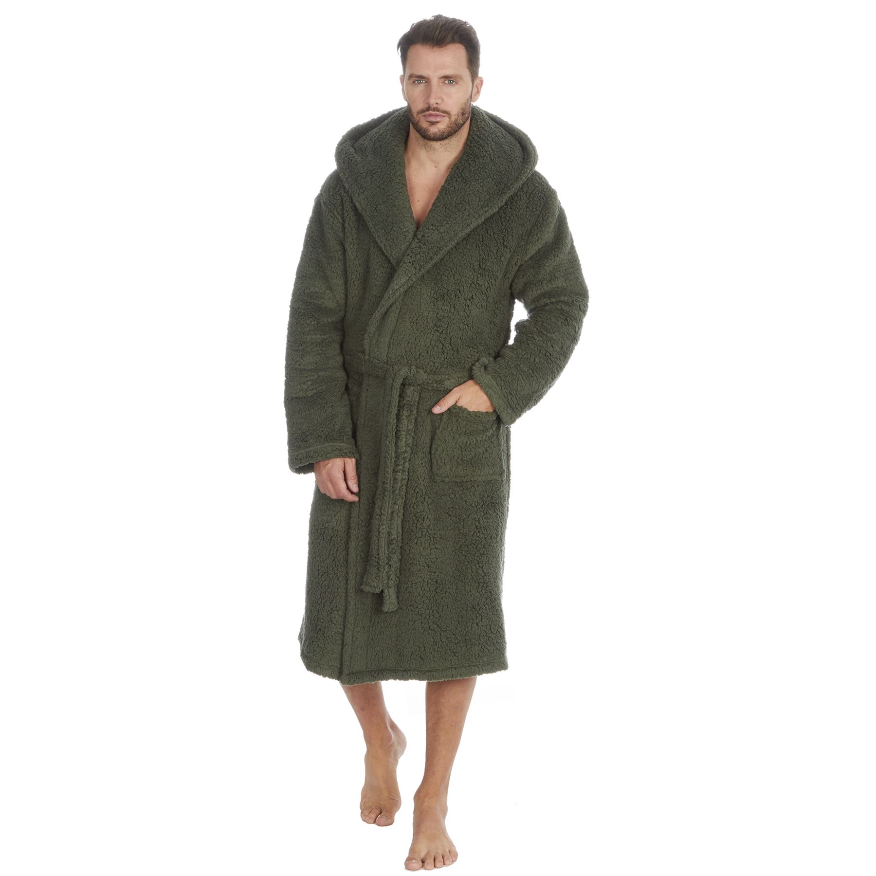 Para Hombres Cálido Vestido de Lanza Grueso Invierno Adultos Borg Vestido de Vestir M-XXL - Imagen 24 de 26